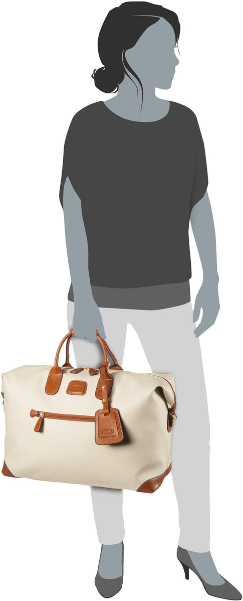 Bric's Firenze 43 Creme Weekender – Silhouettenansicht
