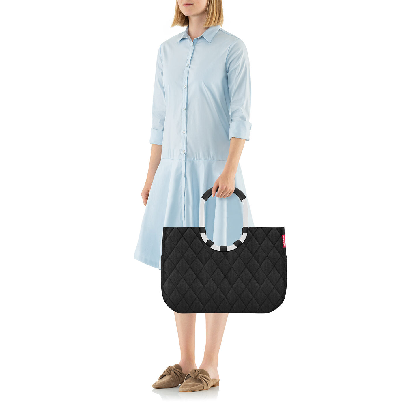 reisenthel loopshopper L Frame Leo Macciato Einkaufskorb – Silhouettenansicht