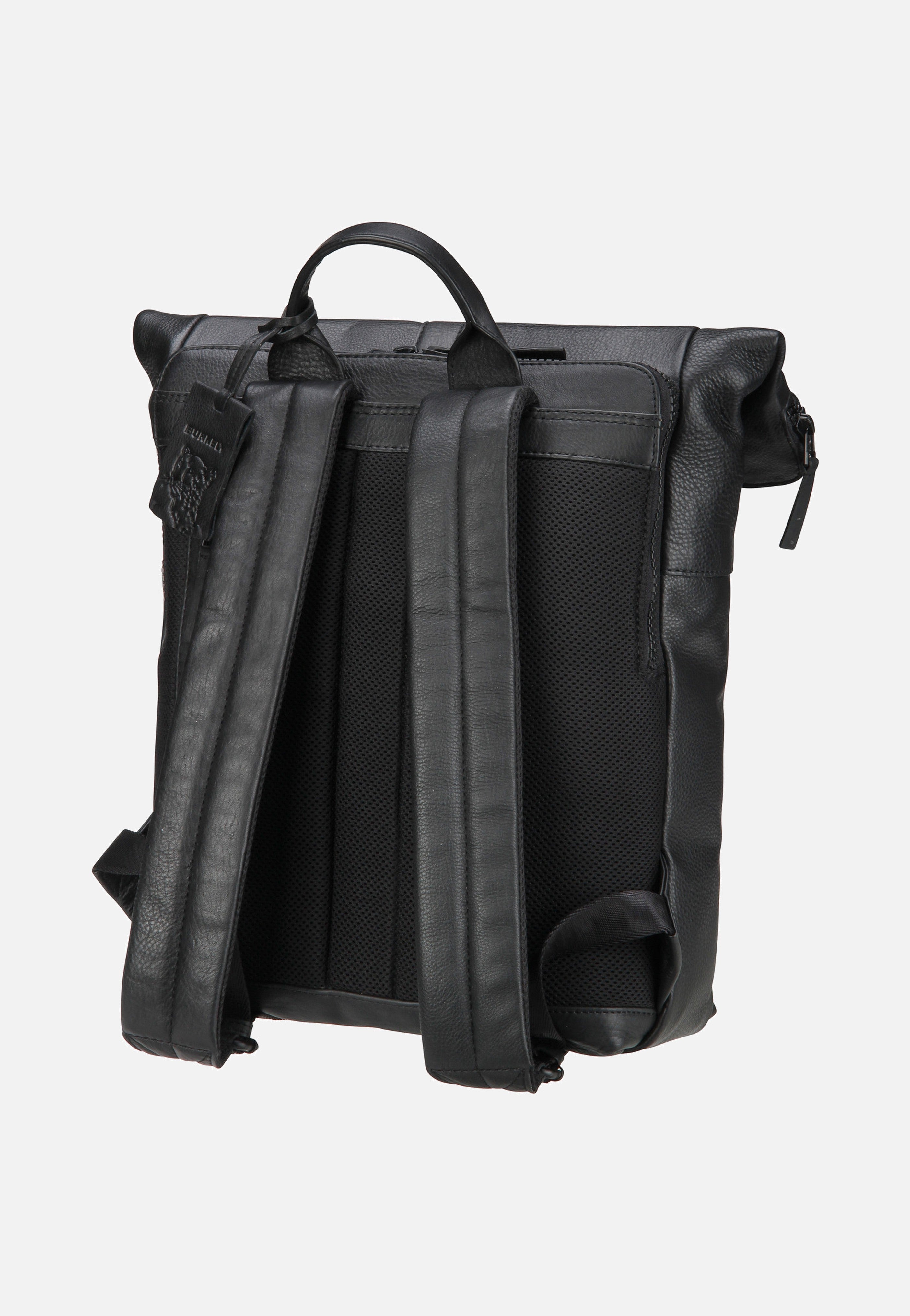 Burkely Minimal Mason 1000805 Black Rolltop Rucksack