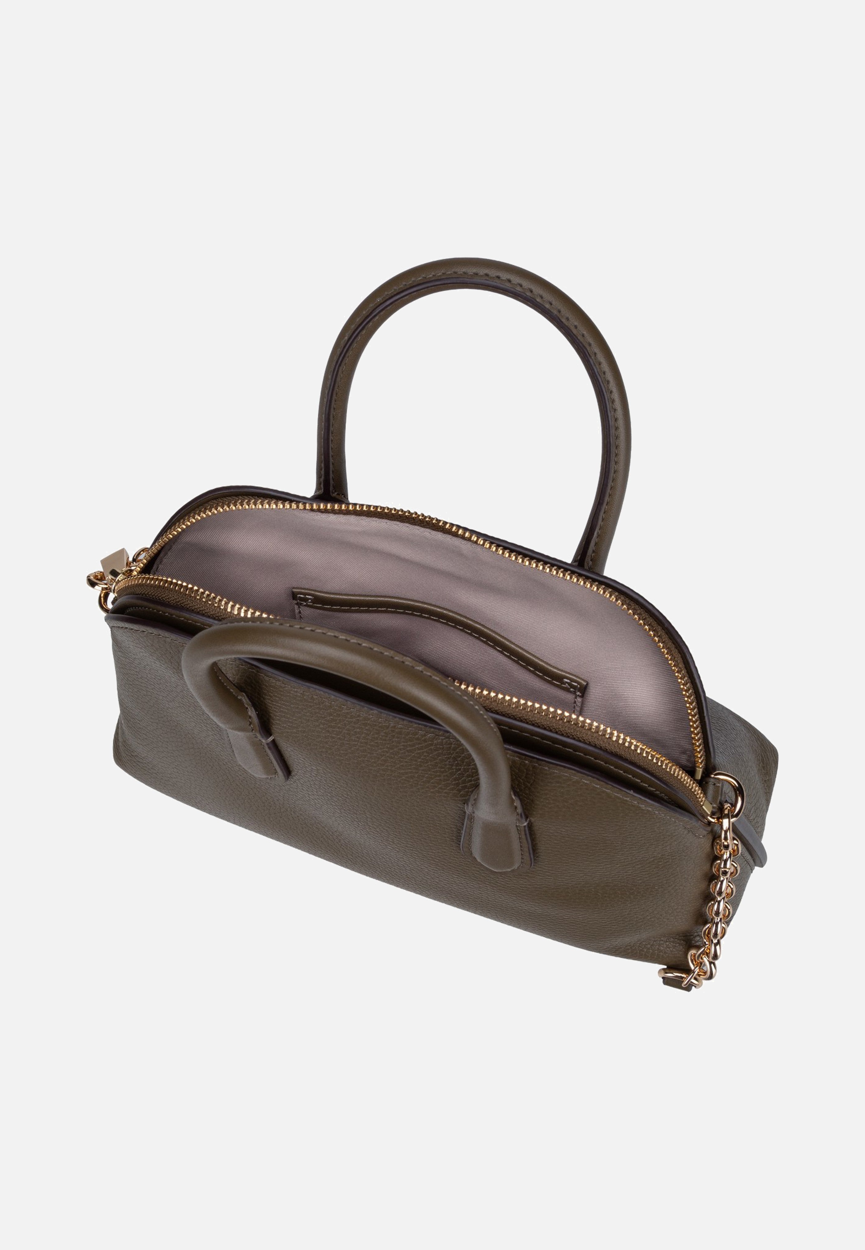 Michael Kors Freddie Medium Dome Chn Stchl Loden Handle Bag