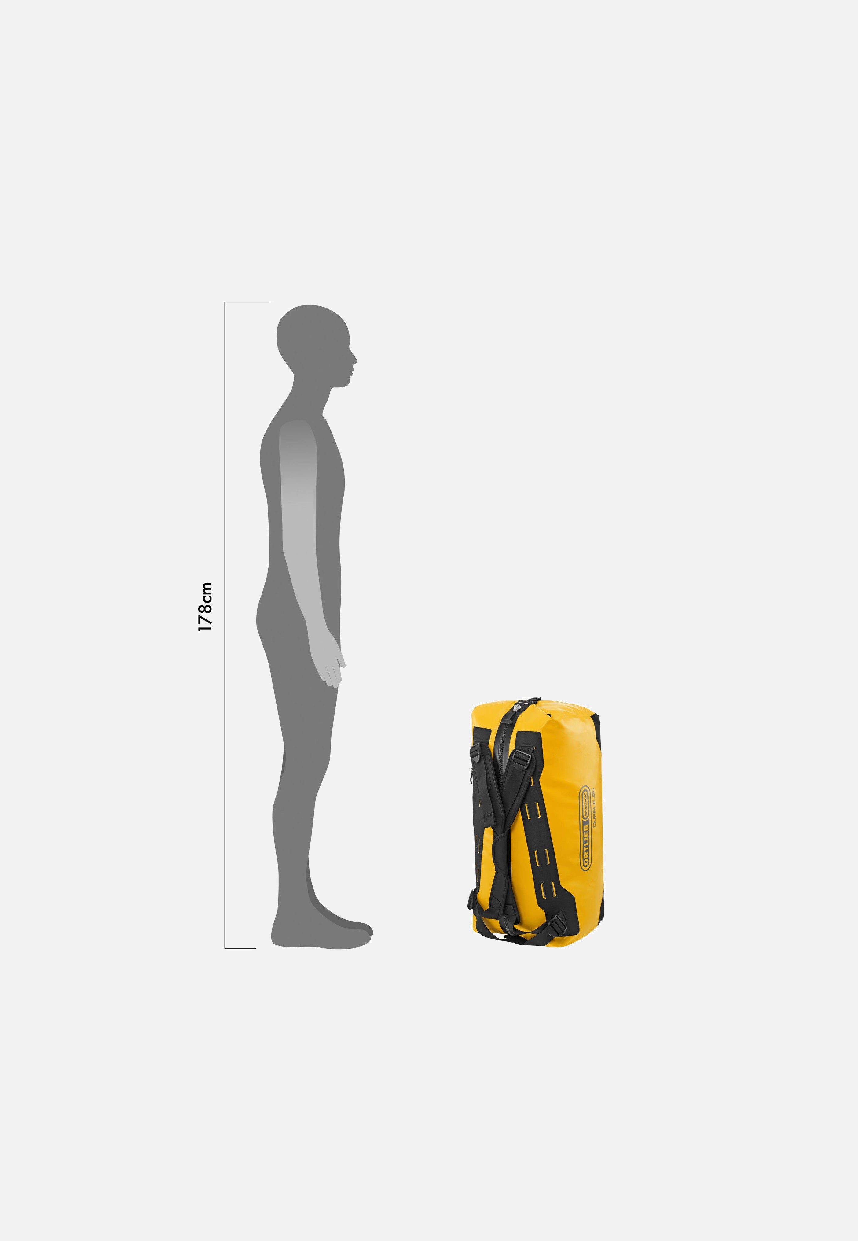 ORTLIEB Duffle 60L Sonne-Schwarz Duffle Bags