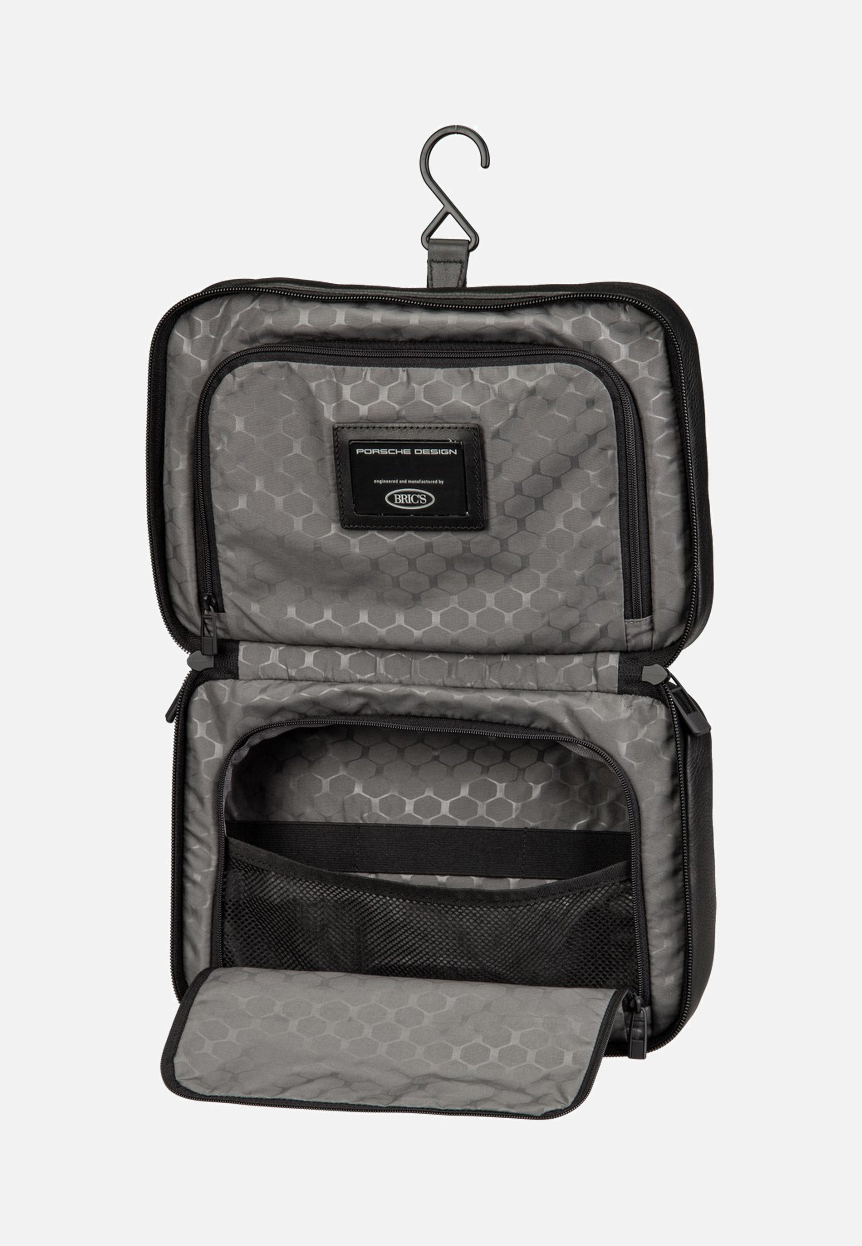 Porsche Design Roadster Leather Evo Washbag Black Kulturbeutel