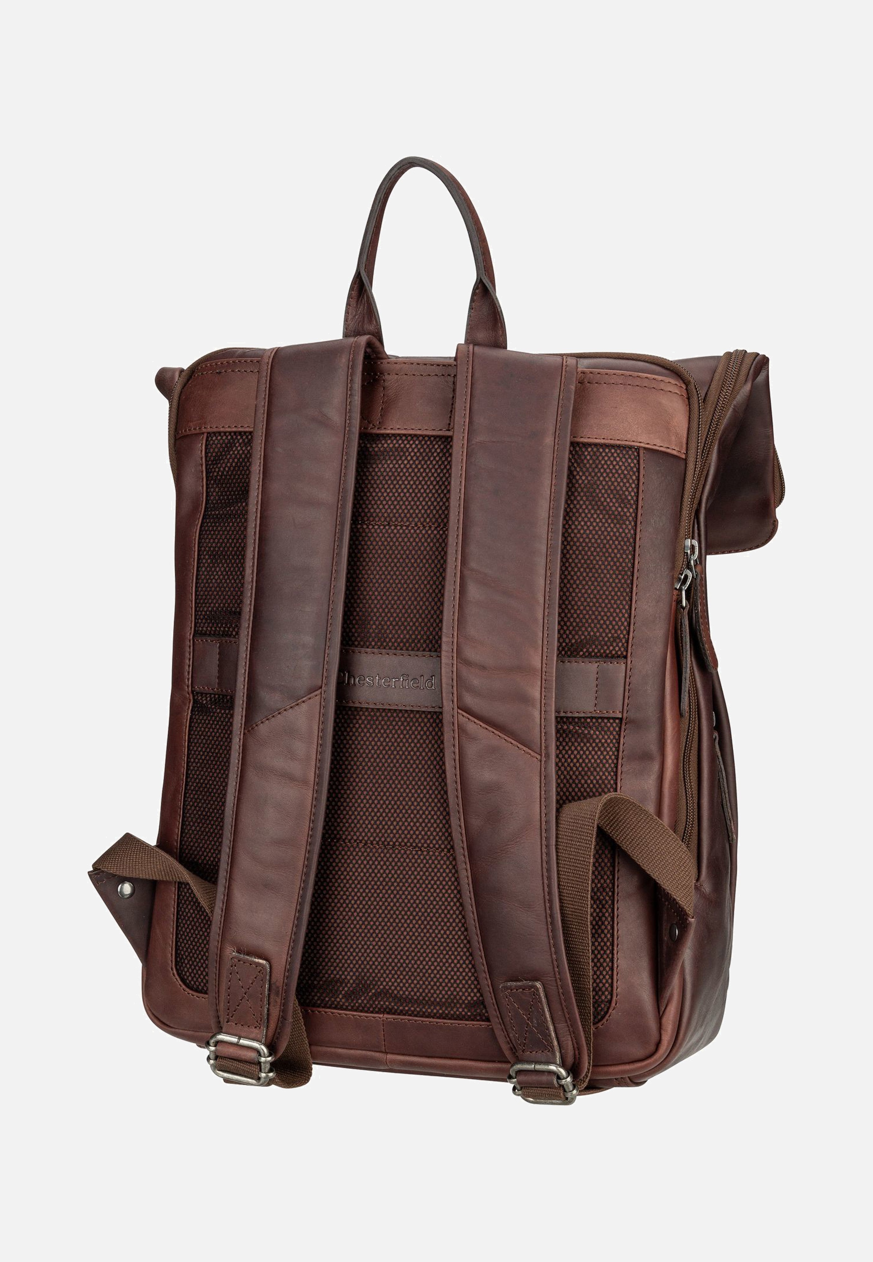 The Chesterfield Brand Savona 0322 Brown Rolltop Rucksack