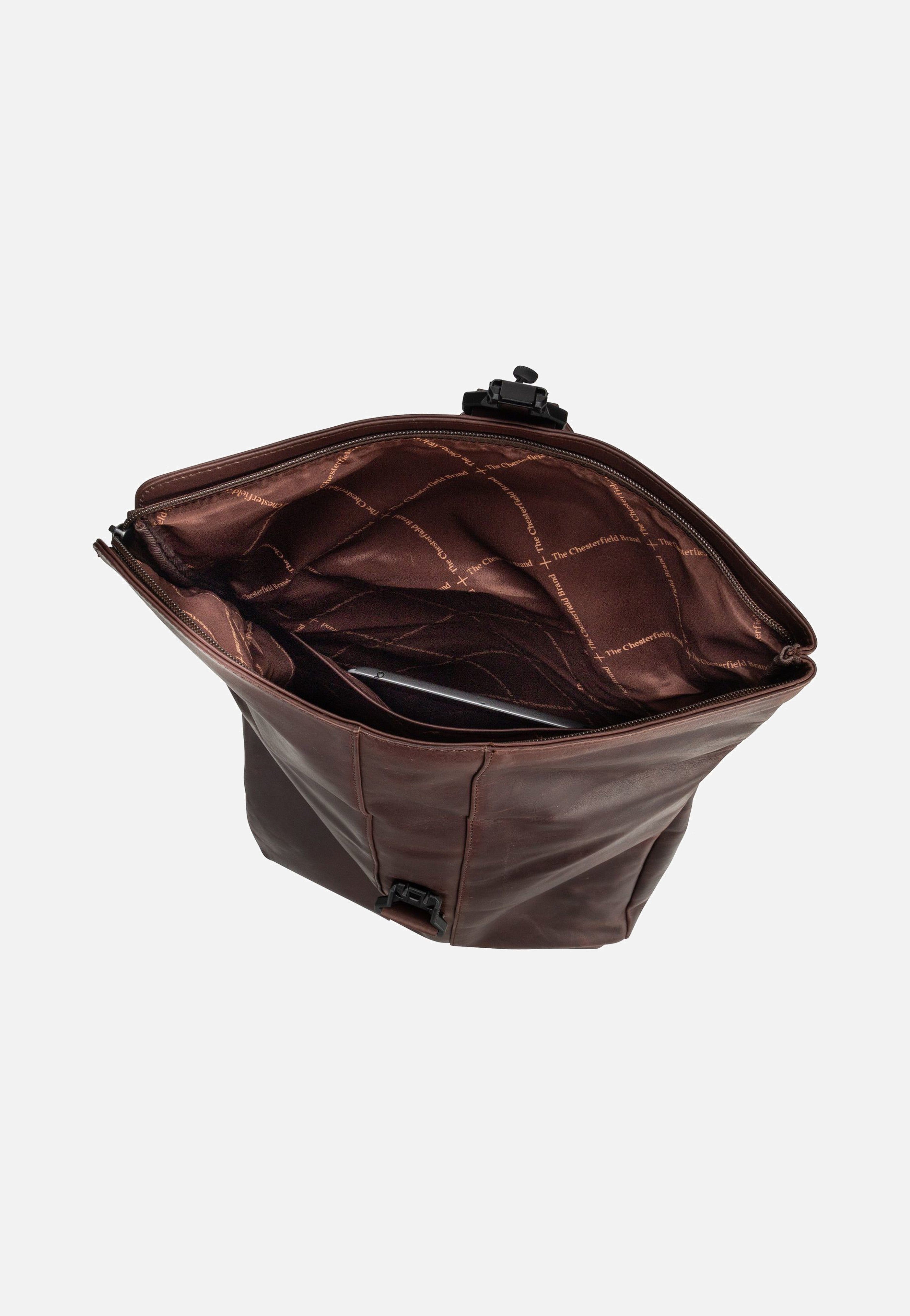 The Chesterfield Brand Savona 0322 Brown Rolltop Rucksack
