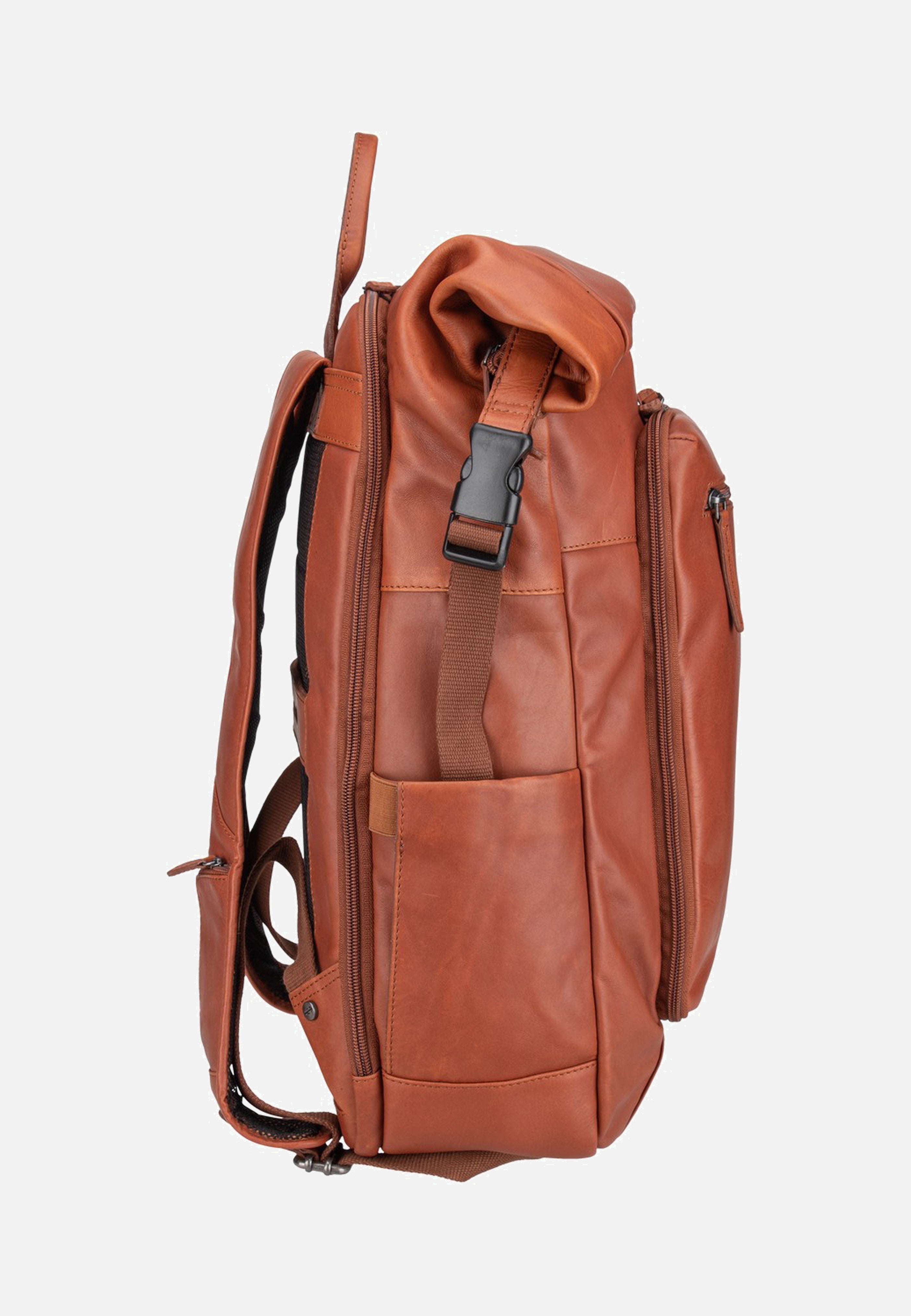 The Chesterfield Brand Remo 0713 Cognac Rolltop Rucksack