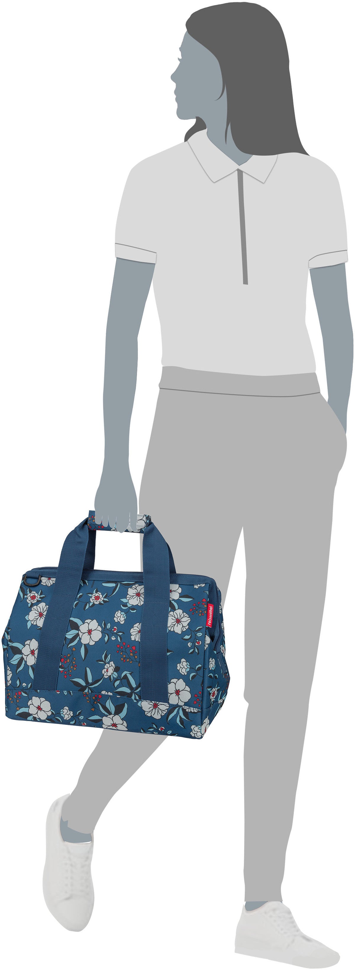 reisenthel allrounder M Rhombus Black Dufflebag – Silhouettenansicht
