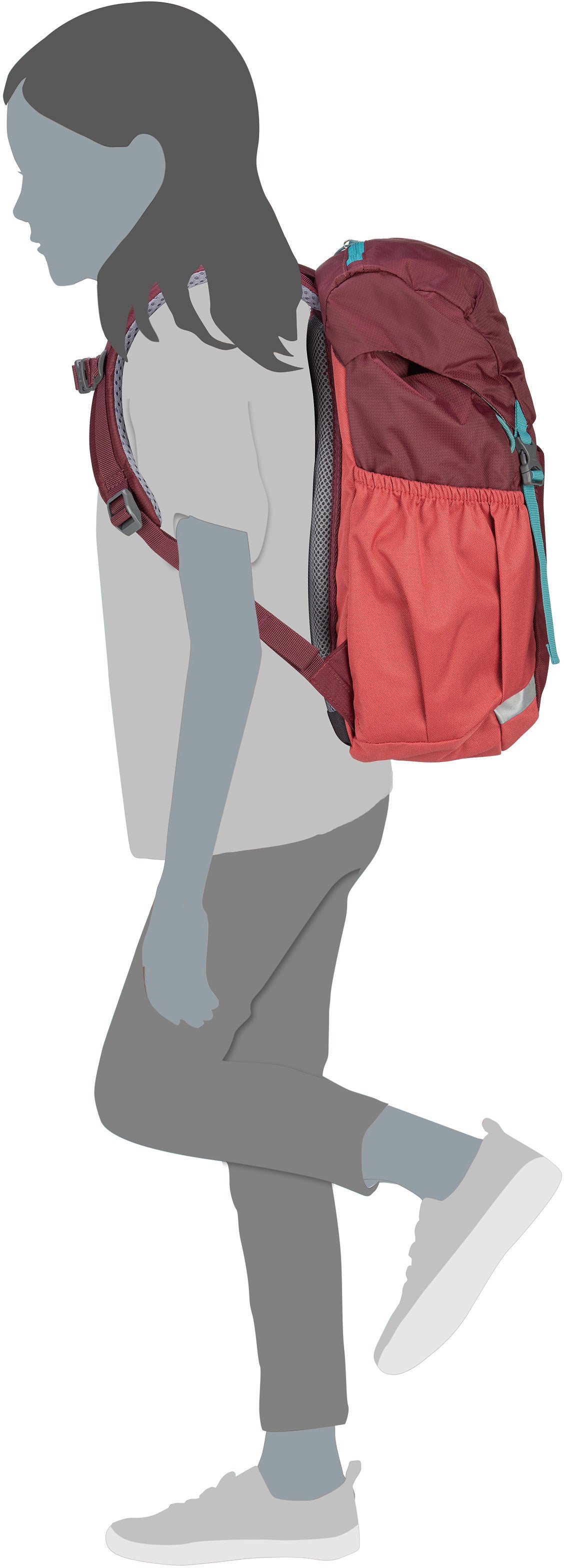 Deuter Junior Spearmint/Seagreen Rucksack – Silhouettenansicht