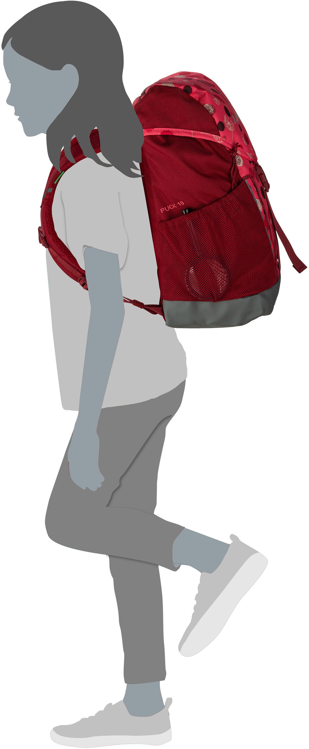 Vaude Puck 10 Dark Forest Rucksack – Silhouettenansicht