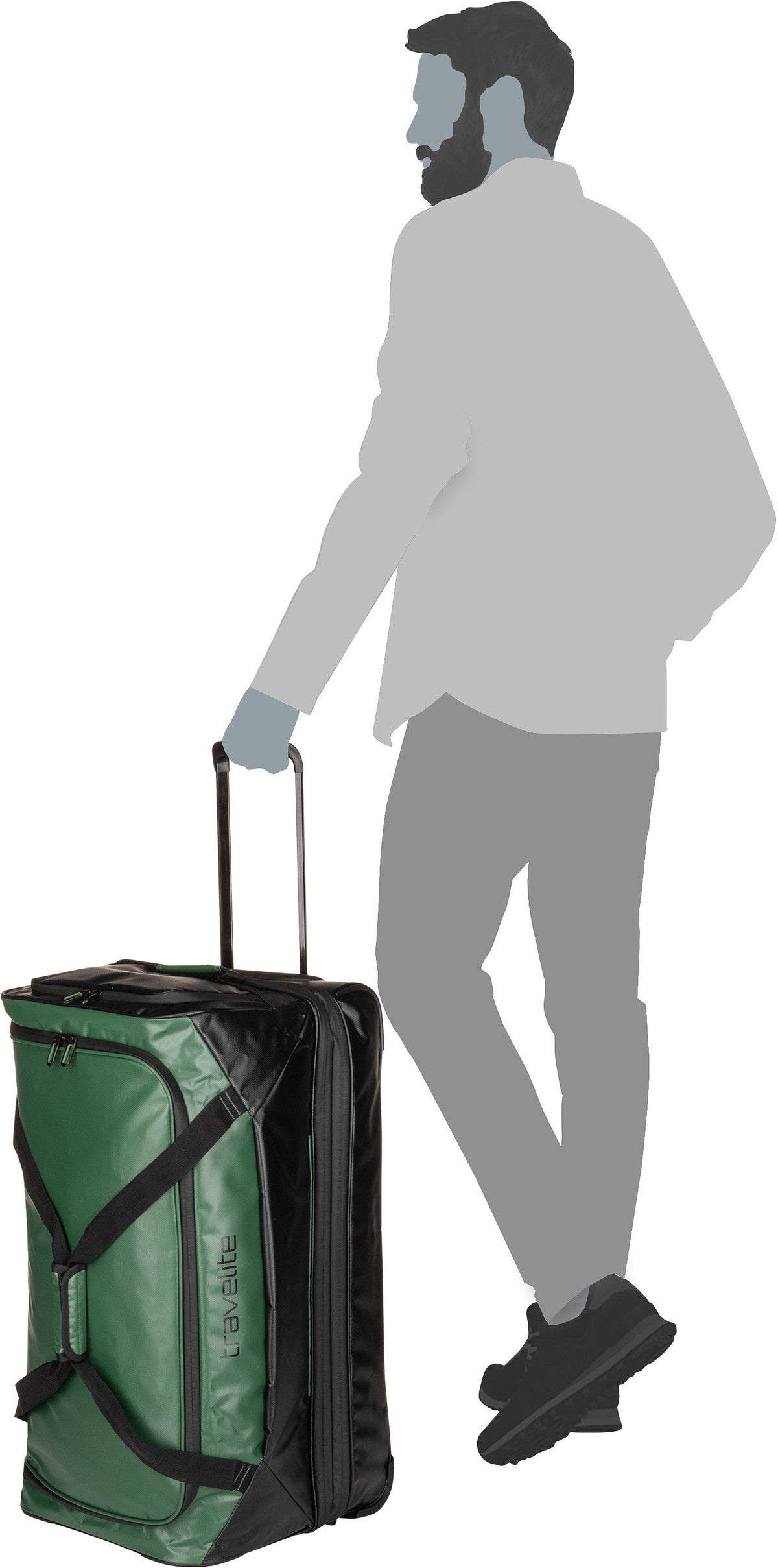 travelite Basics exp Schwarz Travel Bag – Silhouettenansicht