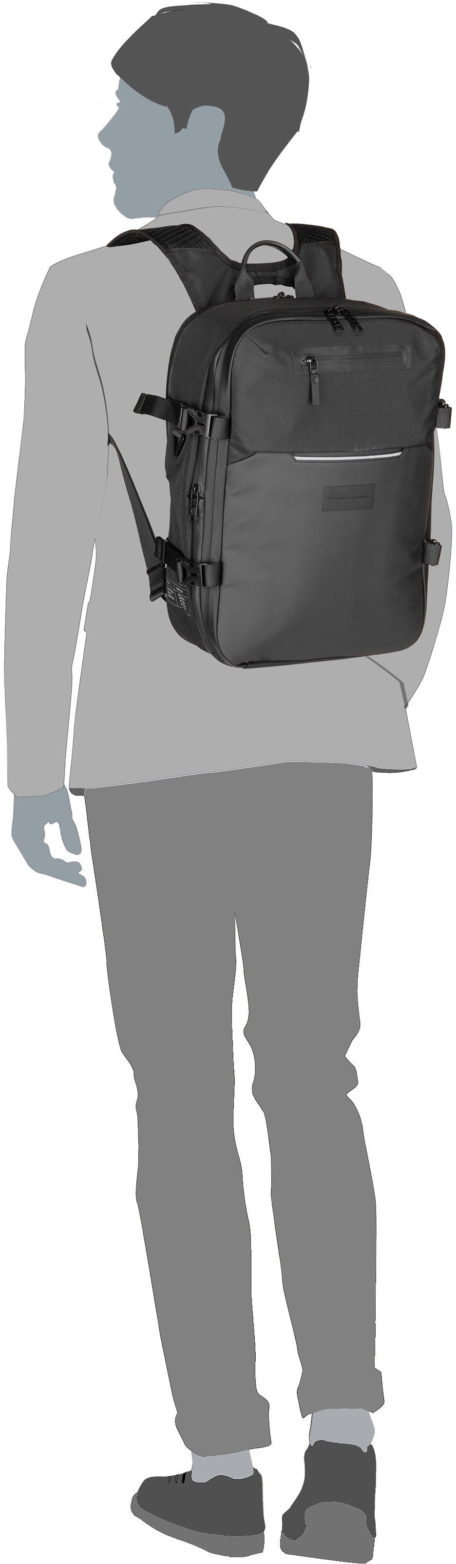 Porsche Design Urban Eco Travel Black Reiserucksack – Silhouettenansicht