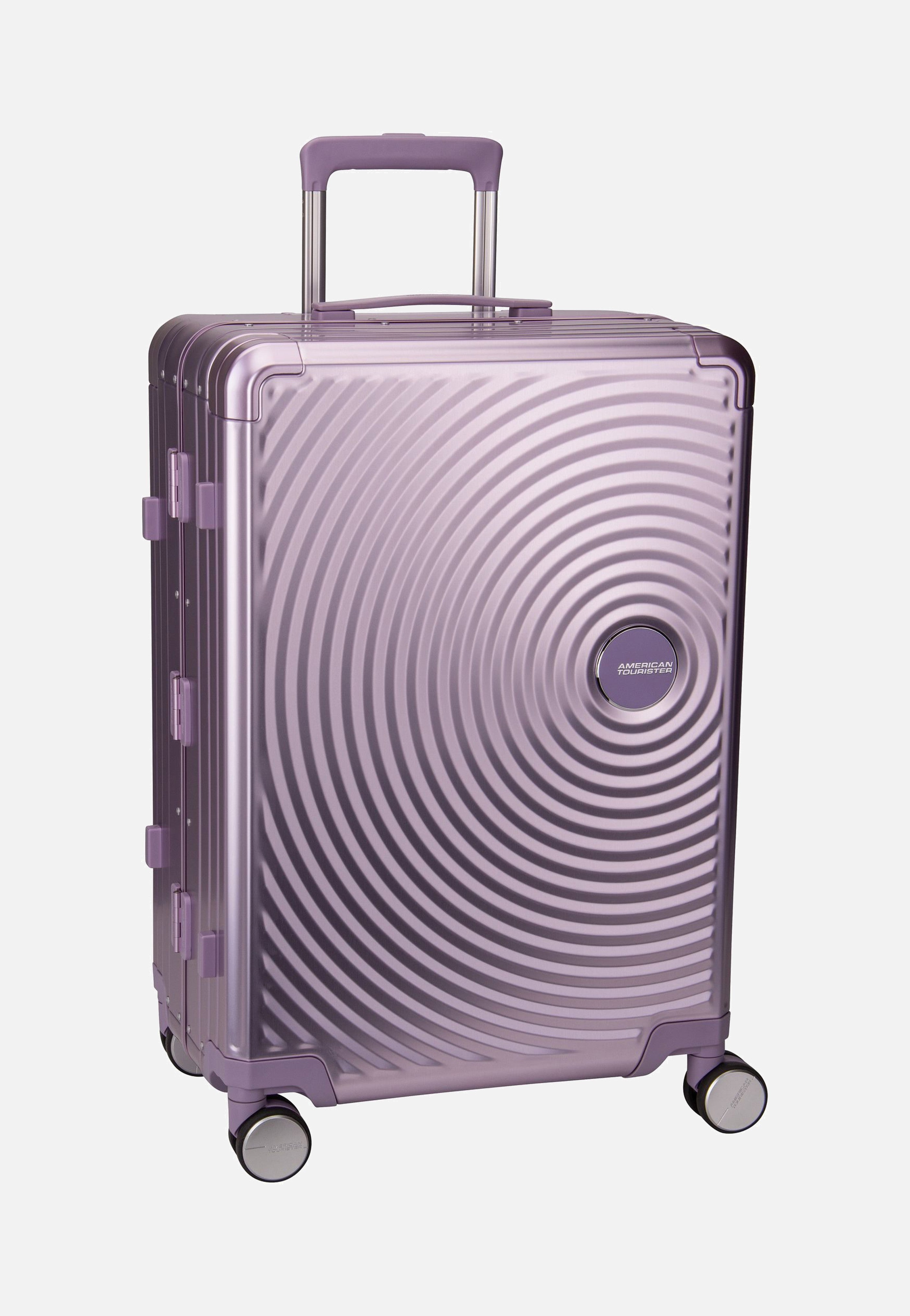 American Tourister Soundbox Alu Spinner 68 Stormy Lilac Koffer