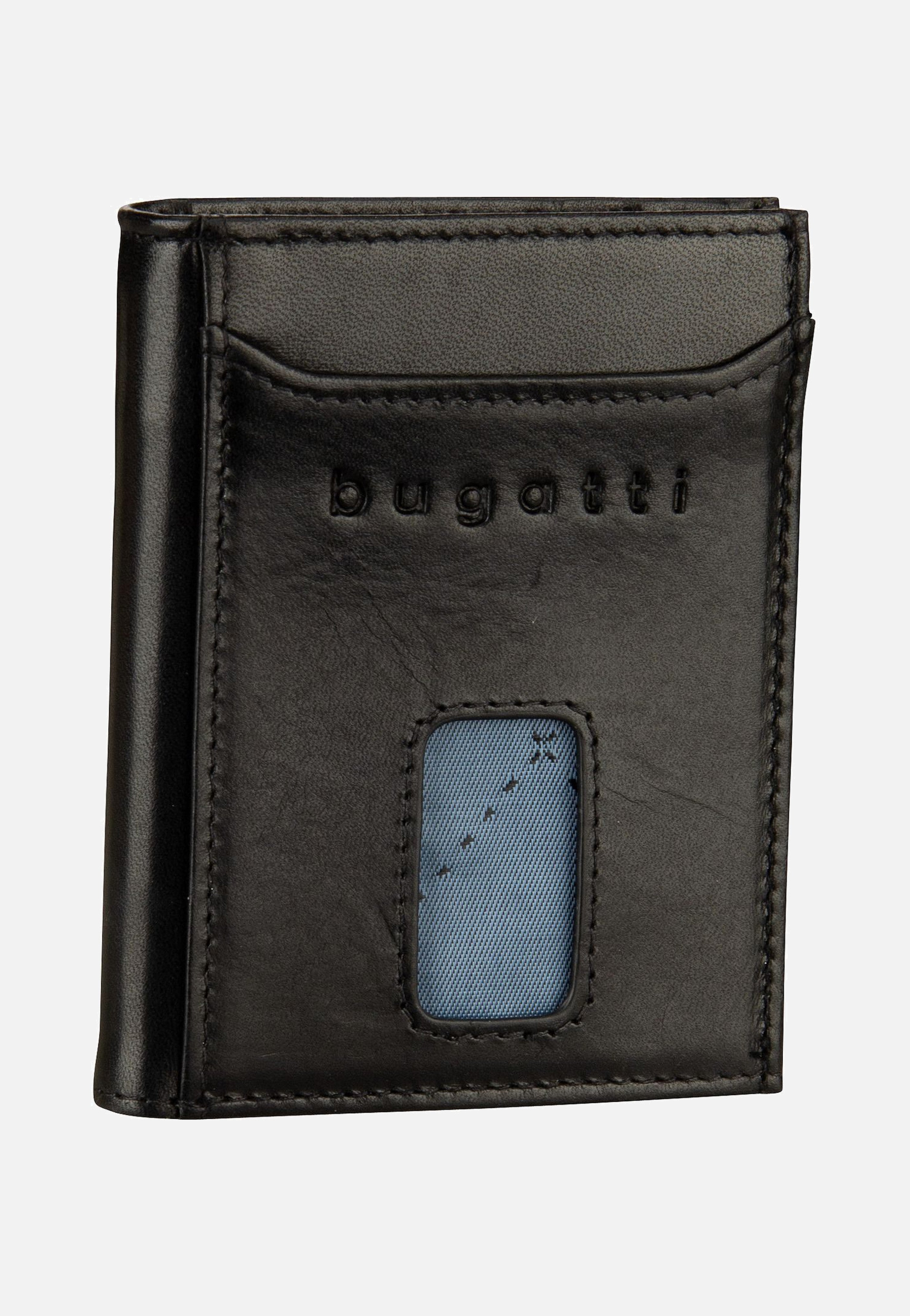 Bugatti Secure Slim Mini Zip Special 1485R Schwarz Portemonnaie