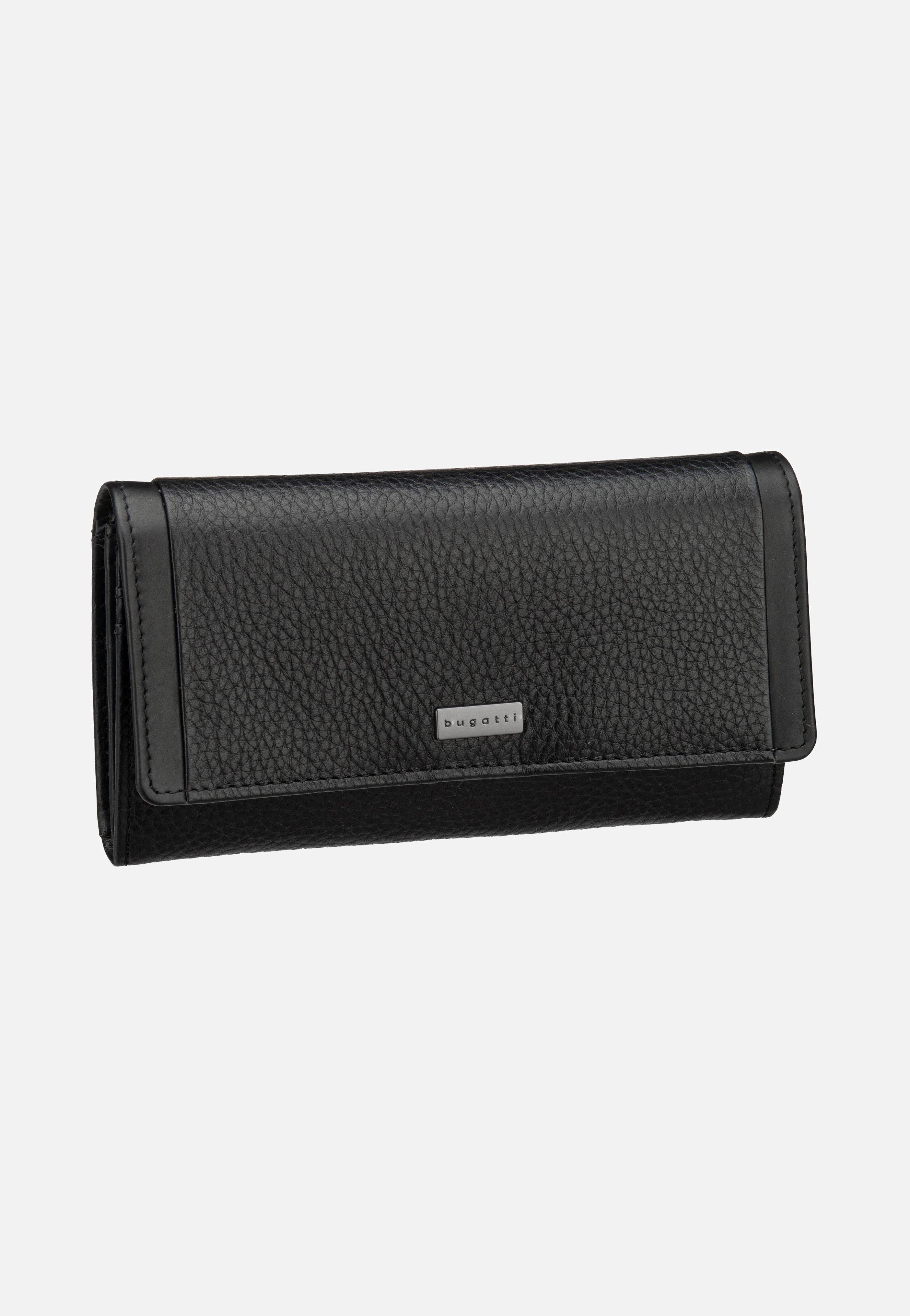 Bugatti Sina Ladies Long With Flap Schwarz Portemonnaie