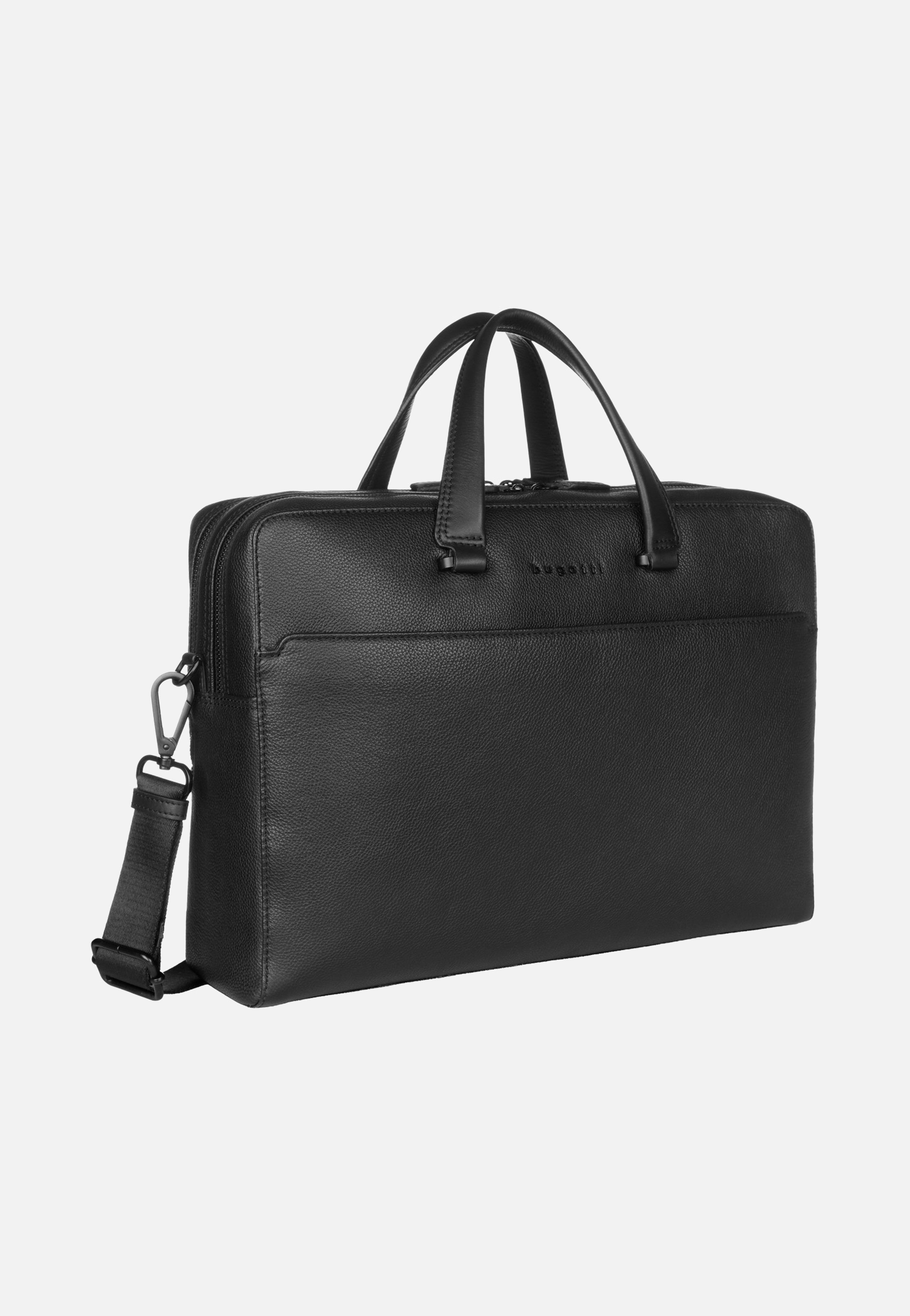 Bugatti Black Briefcase Large Black Aktentasche