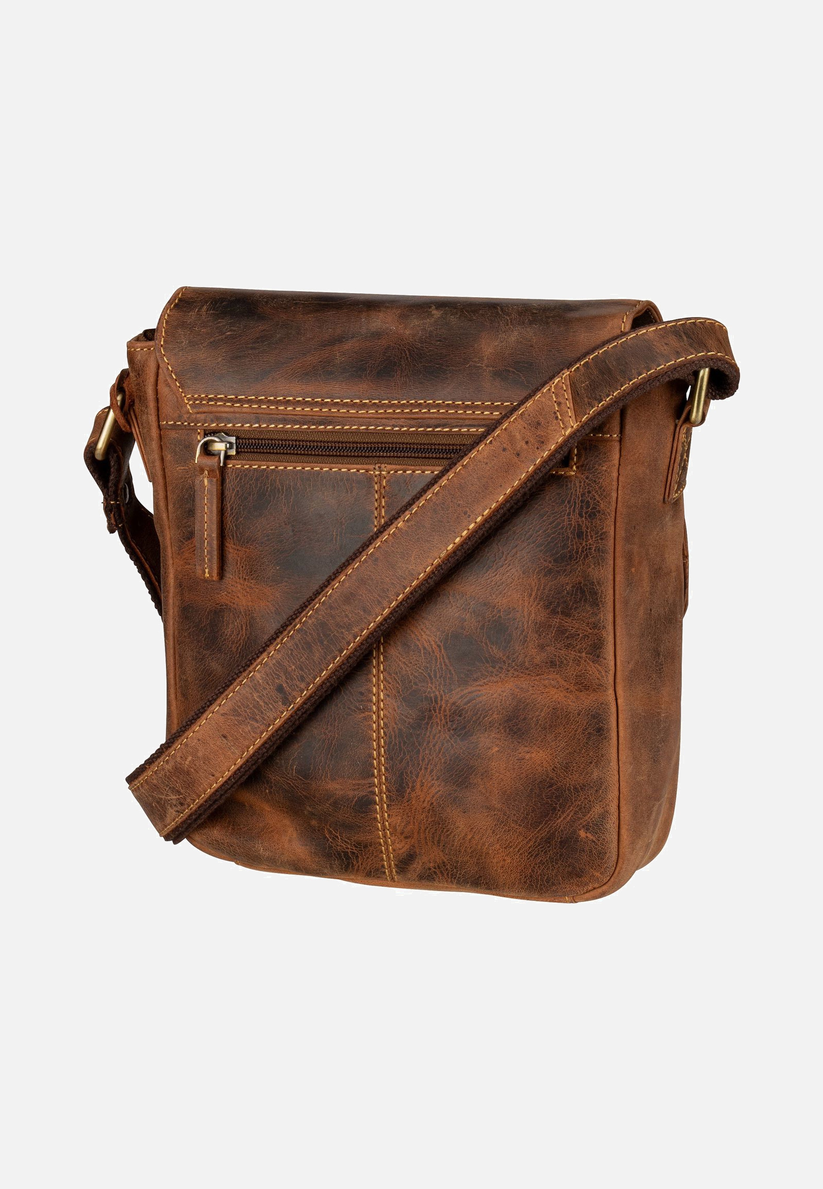 Greenburry Vintage 1540 Revolver Bag S Sattelbraun Umhängetasche