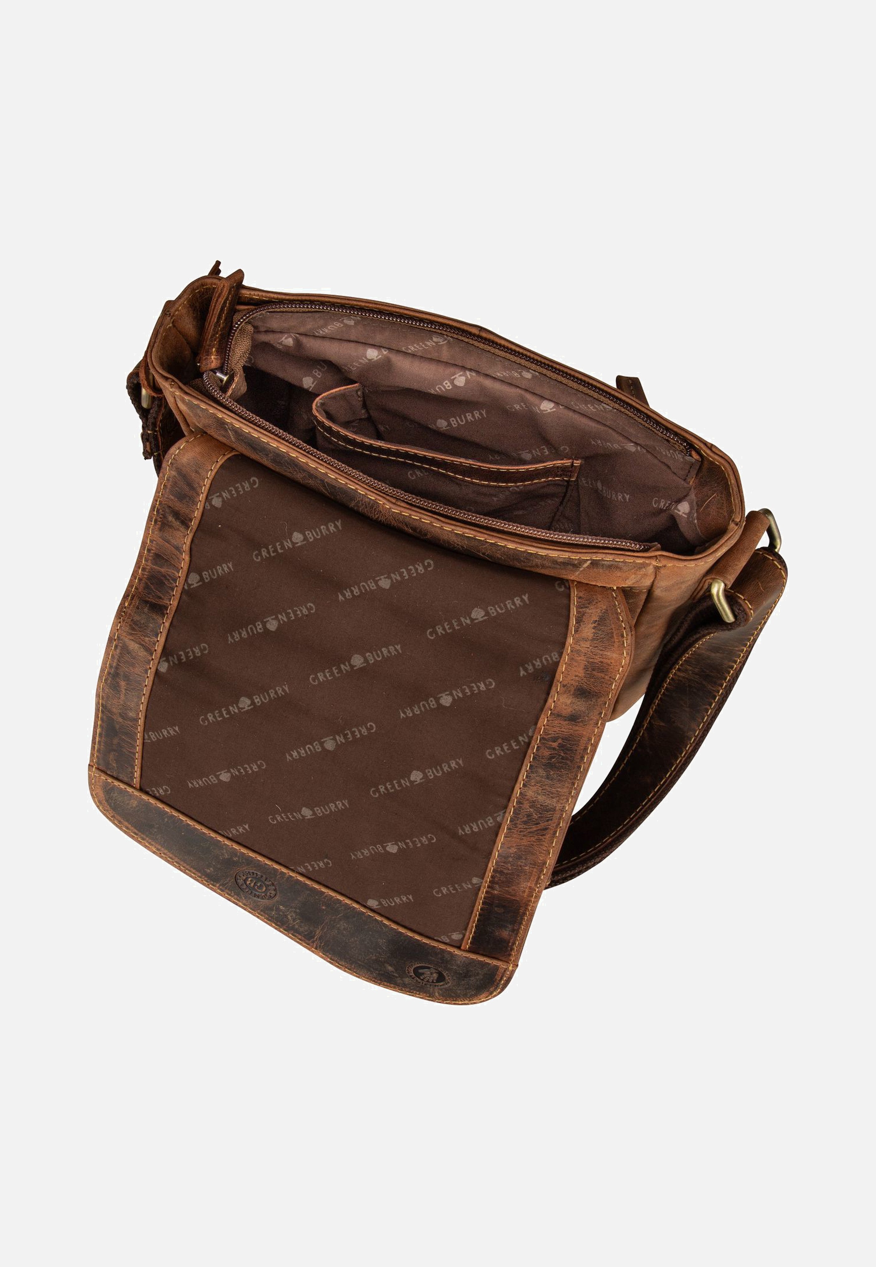 Greenburry Vintage 1540 Revolver Bag S Sattelbraun Umhängetasche