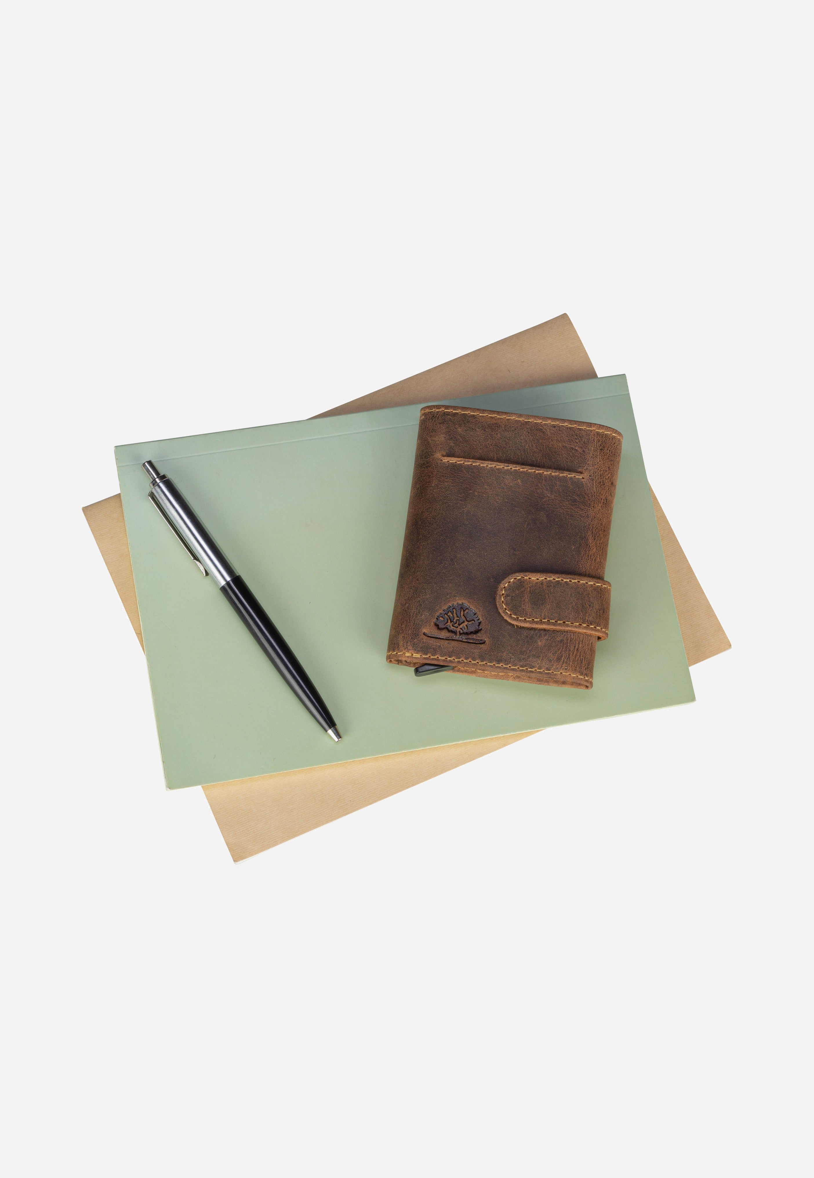 Greenburry Vintage 1687 Sattelbraun Card Holder