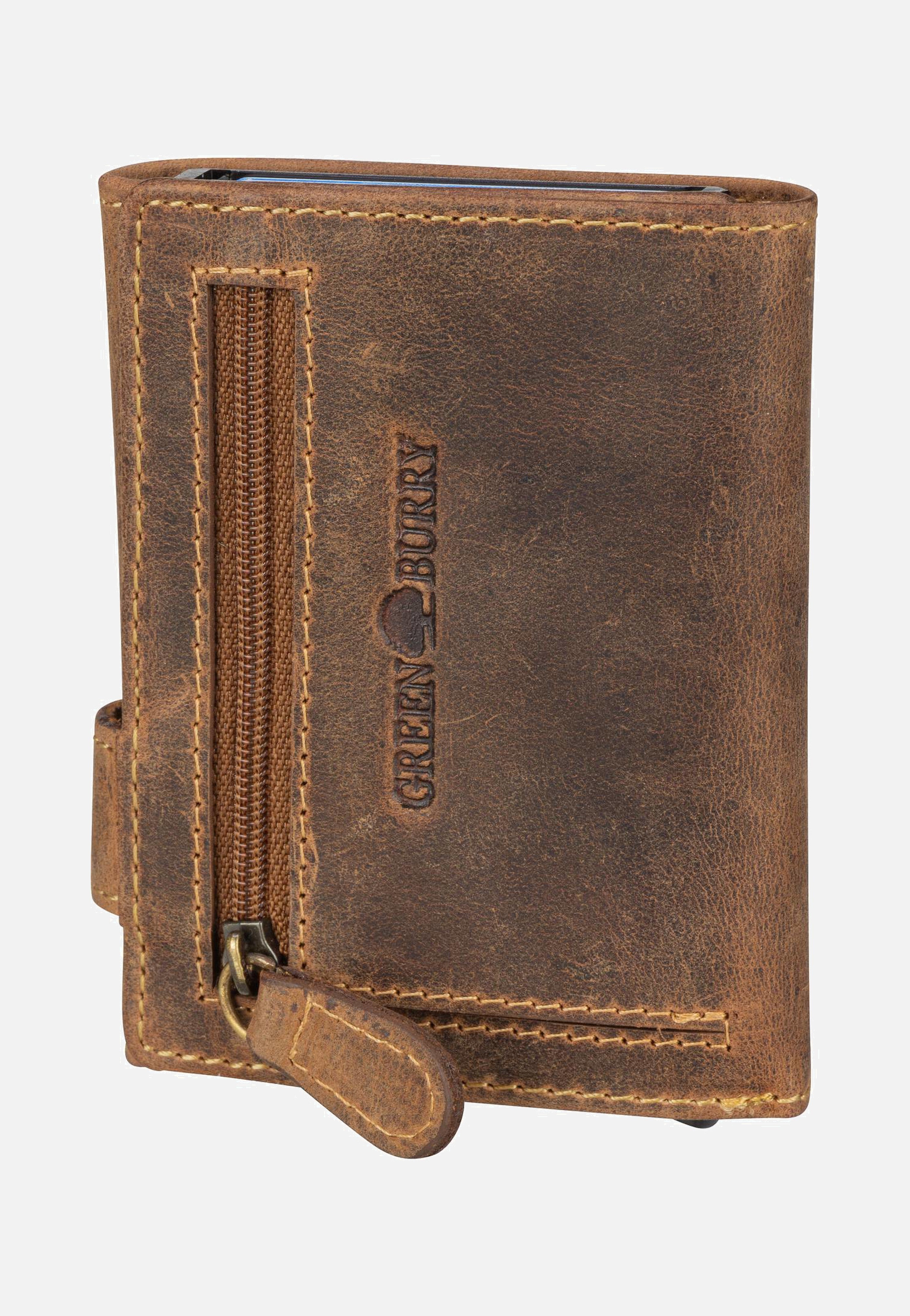 Greenburry Vintage 1687 Sattelbraun Card Holder