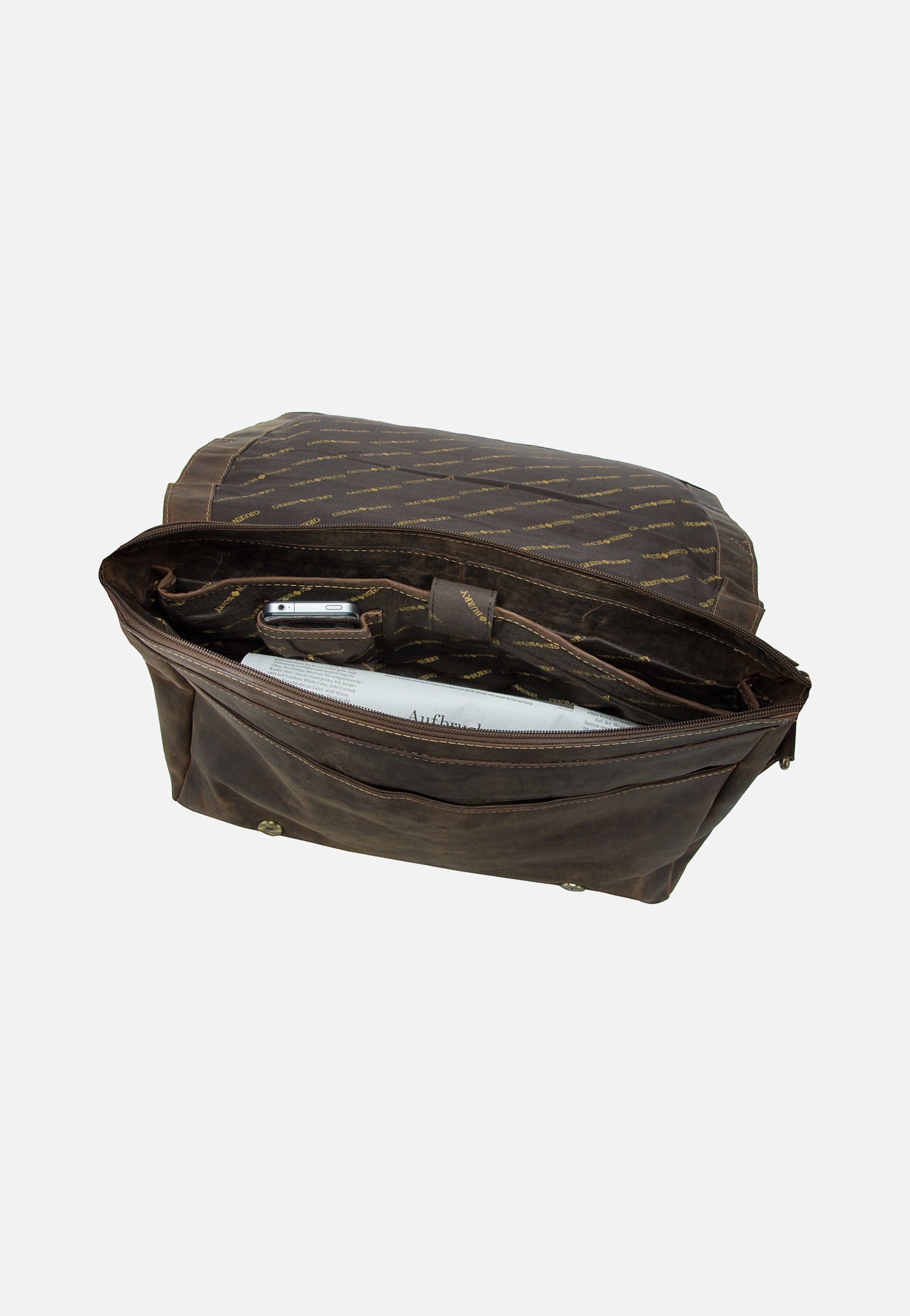 Greenburry Vintage XXL Tasche Sattelbraun Messenger Bag