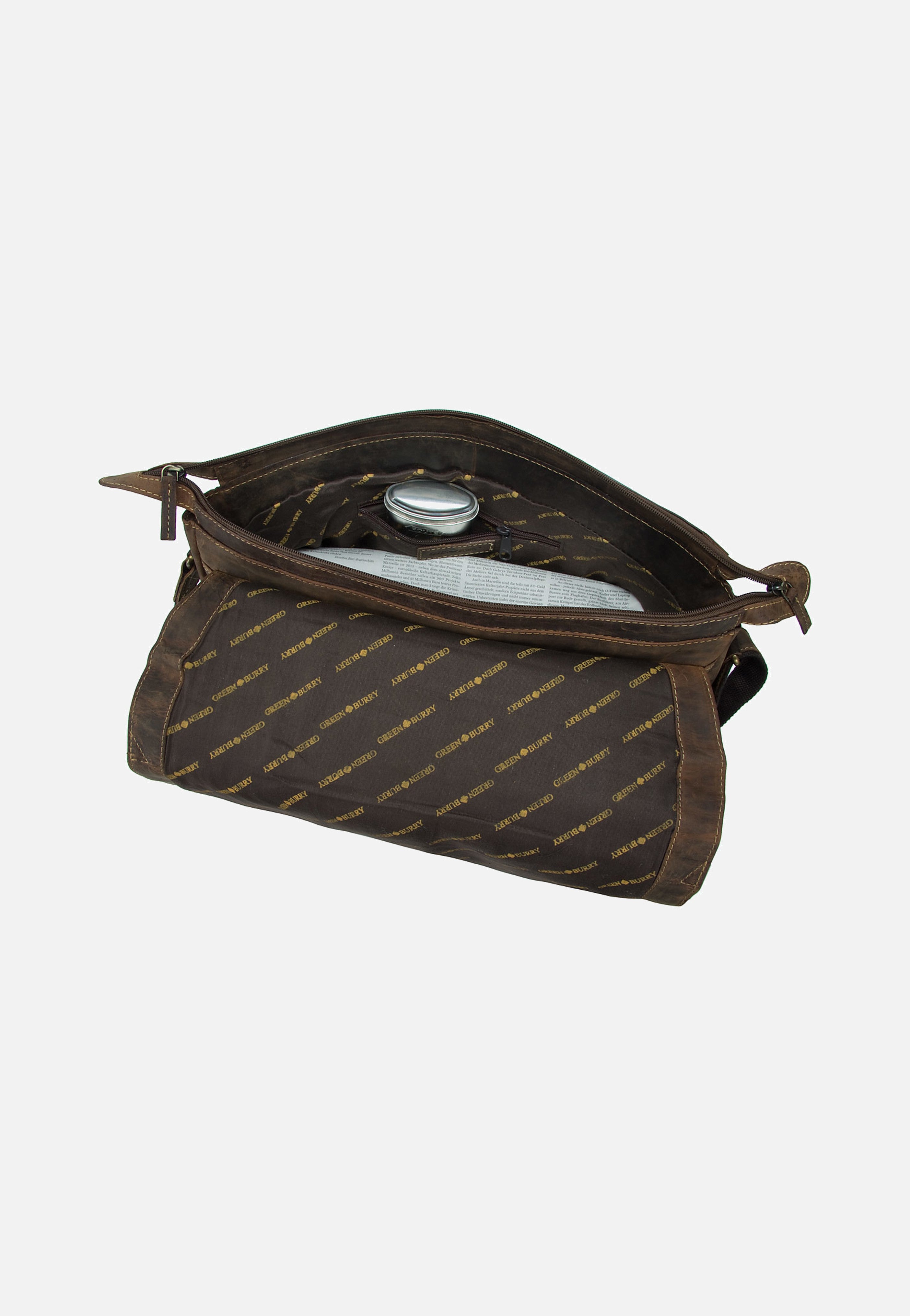 Greenburry Vintage XXL Tasche Sattelbraun Messenger Bag