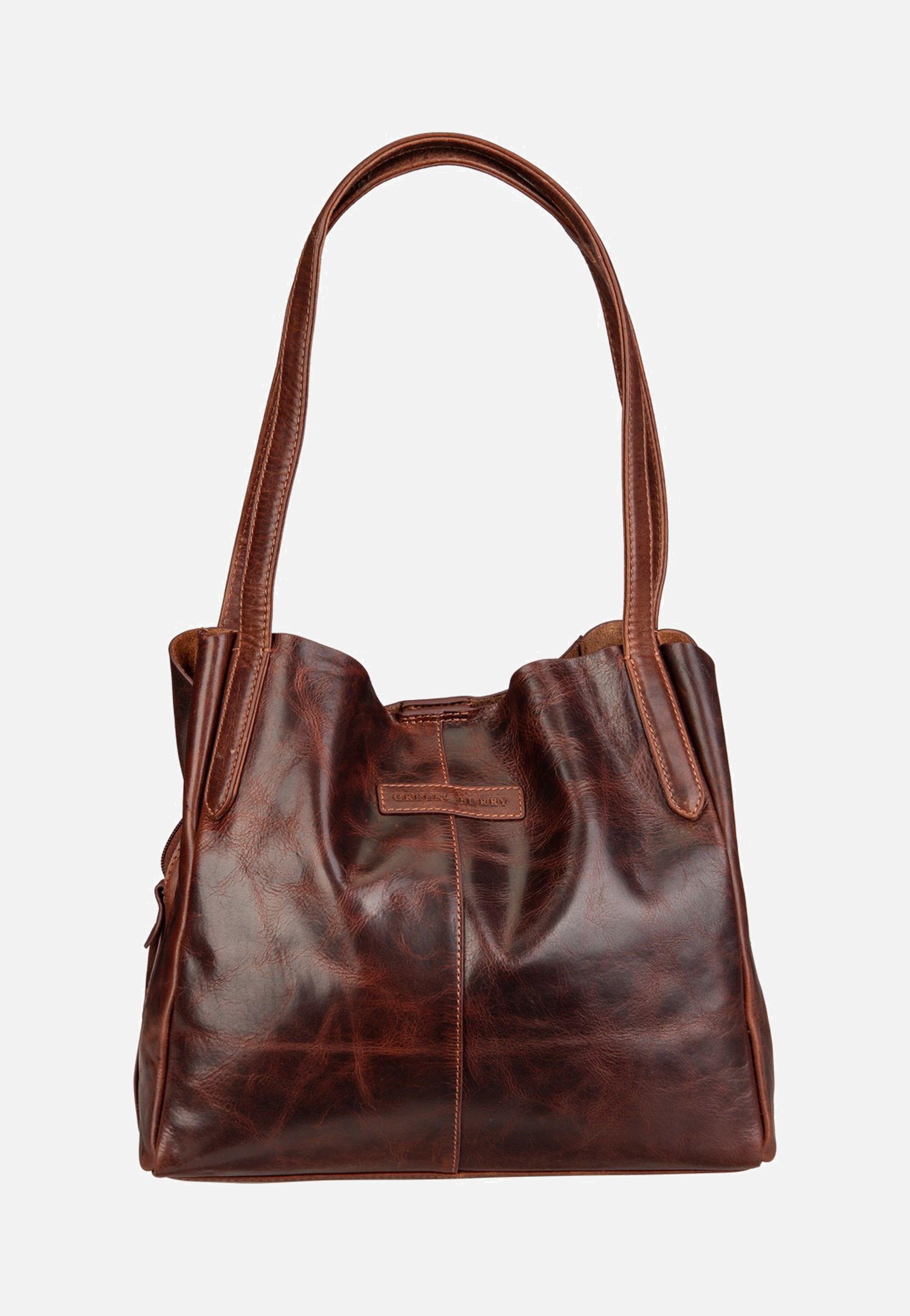 Greenburry Rugged Hobo Shopper Teak Brown Hobo Bag