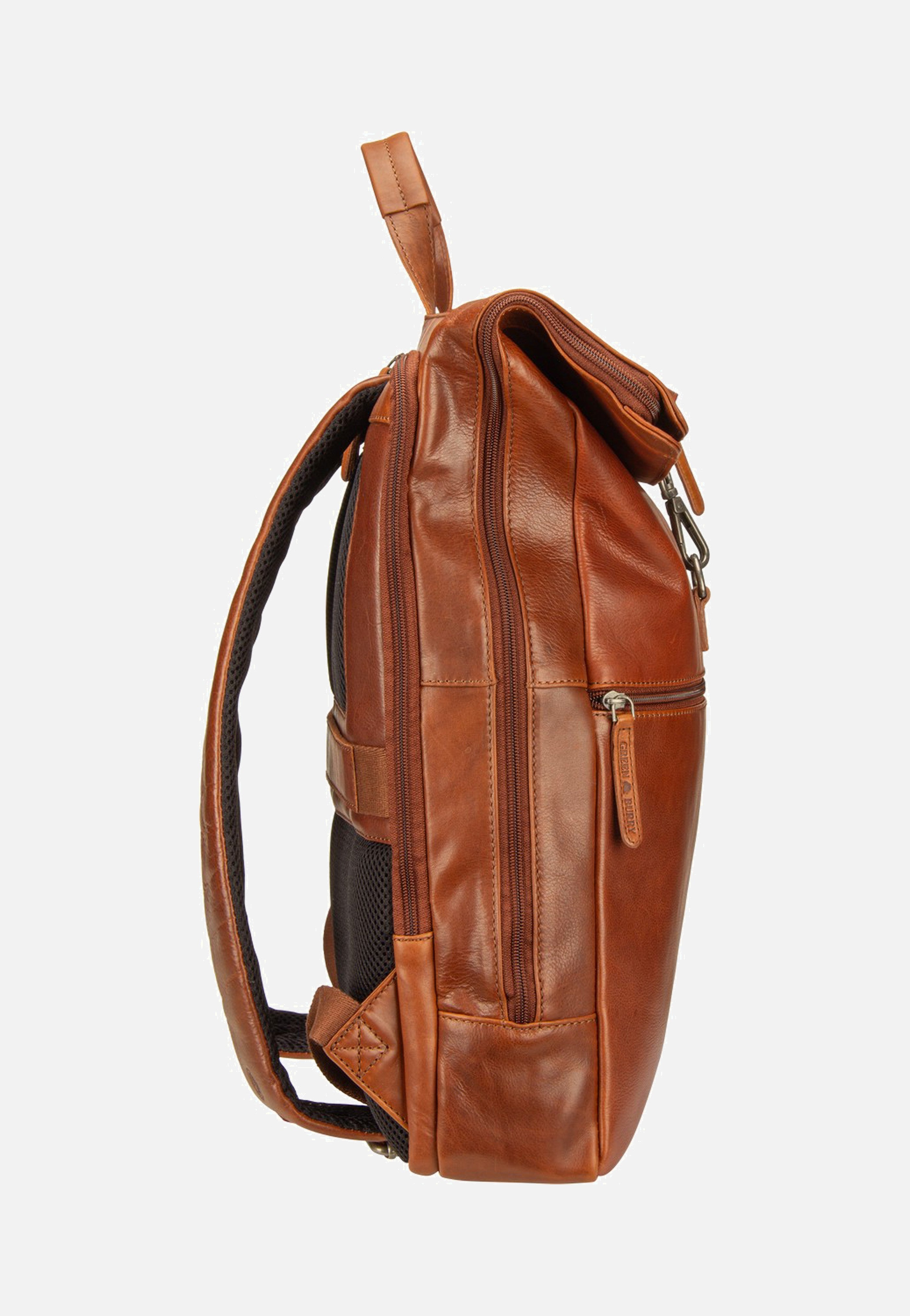 Greenburry Waxy Vintage Laptoprucksack Tobacco Nut Rucksack