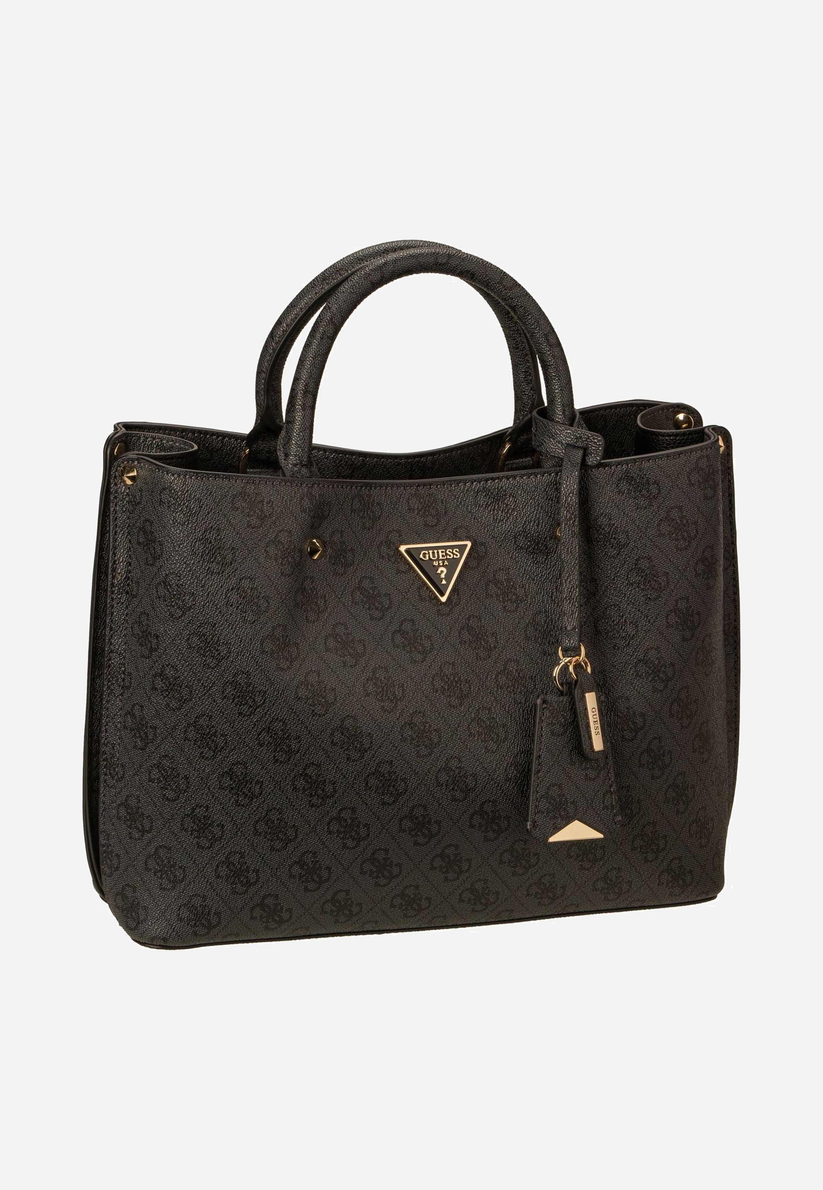 Guess Meridian II Girlfriend SAT 74060 Logo Coal Satchel