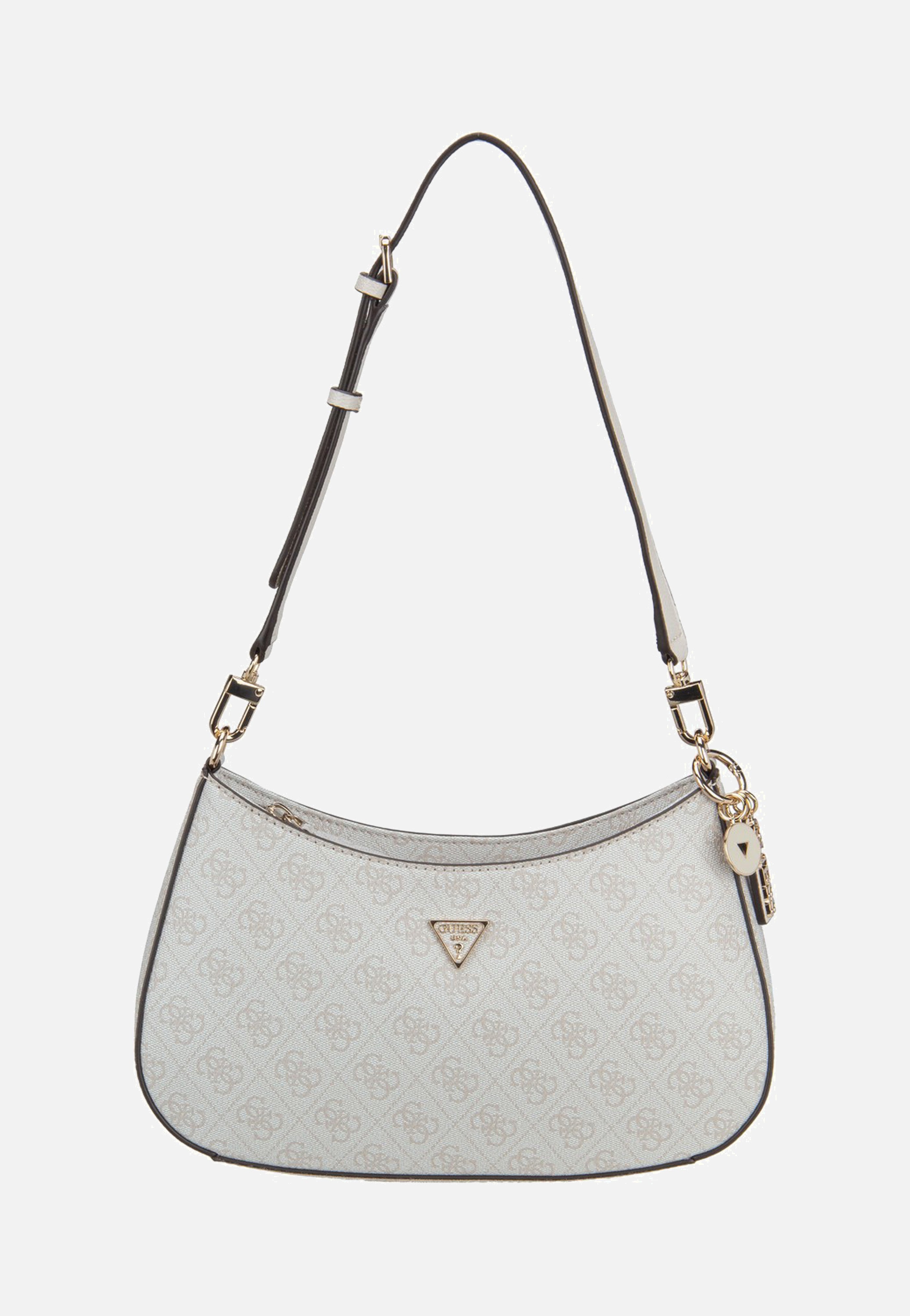 Guess Noelle II Top Zip SHB 72180 Bone Logo Evening Bag