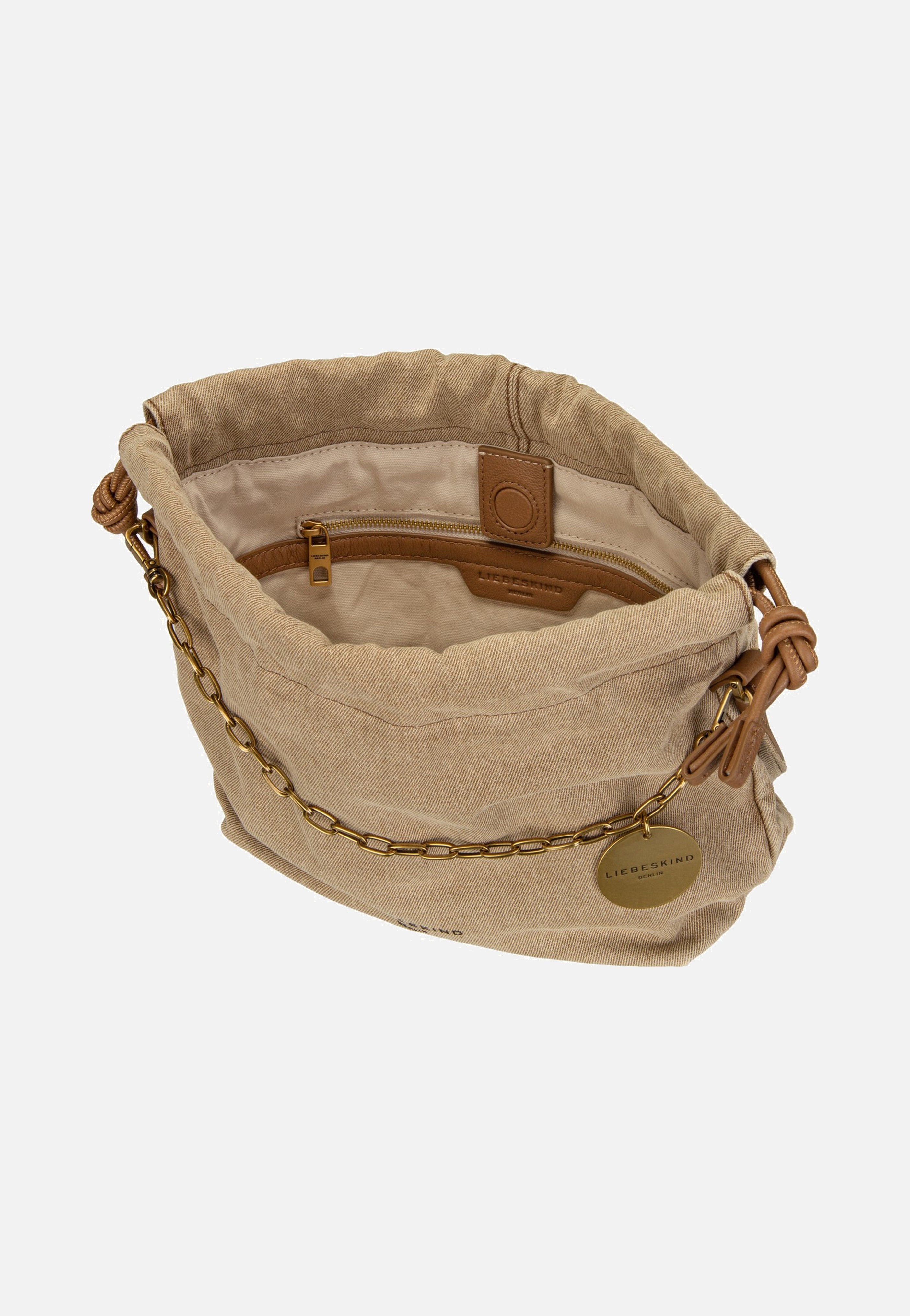 Liebeskind Berlin Lya II Hobo S Denim Beige Crossbody Bag
