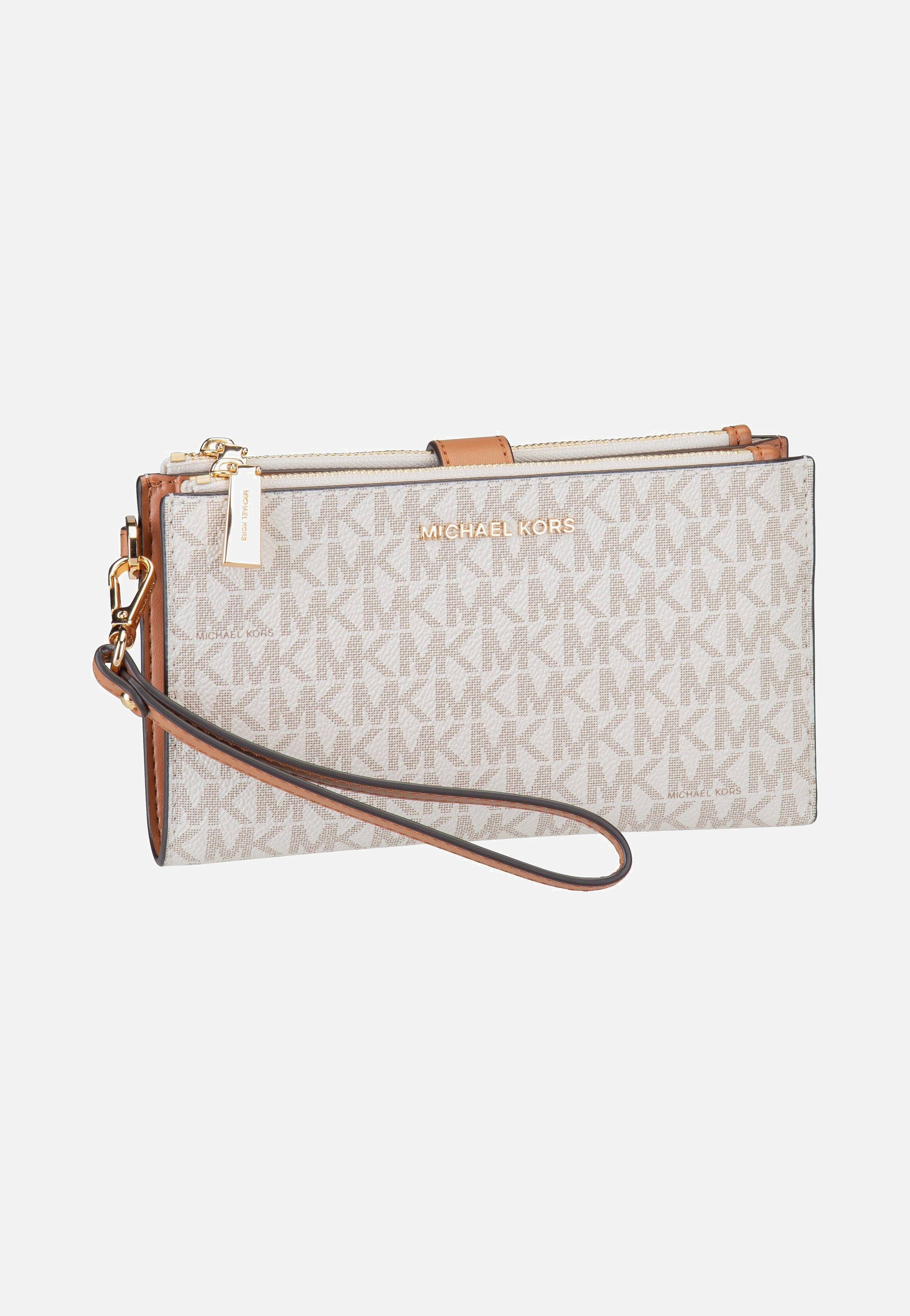 Michael Kors Jet Set Double Zip MK SIG Vanilla Clutch