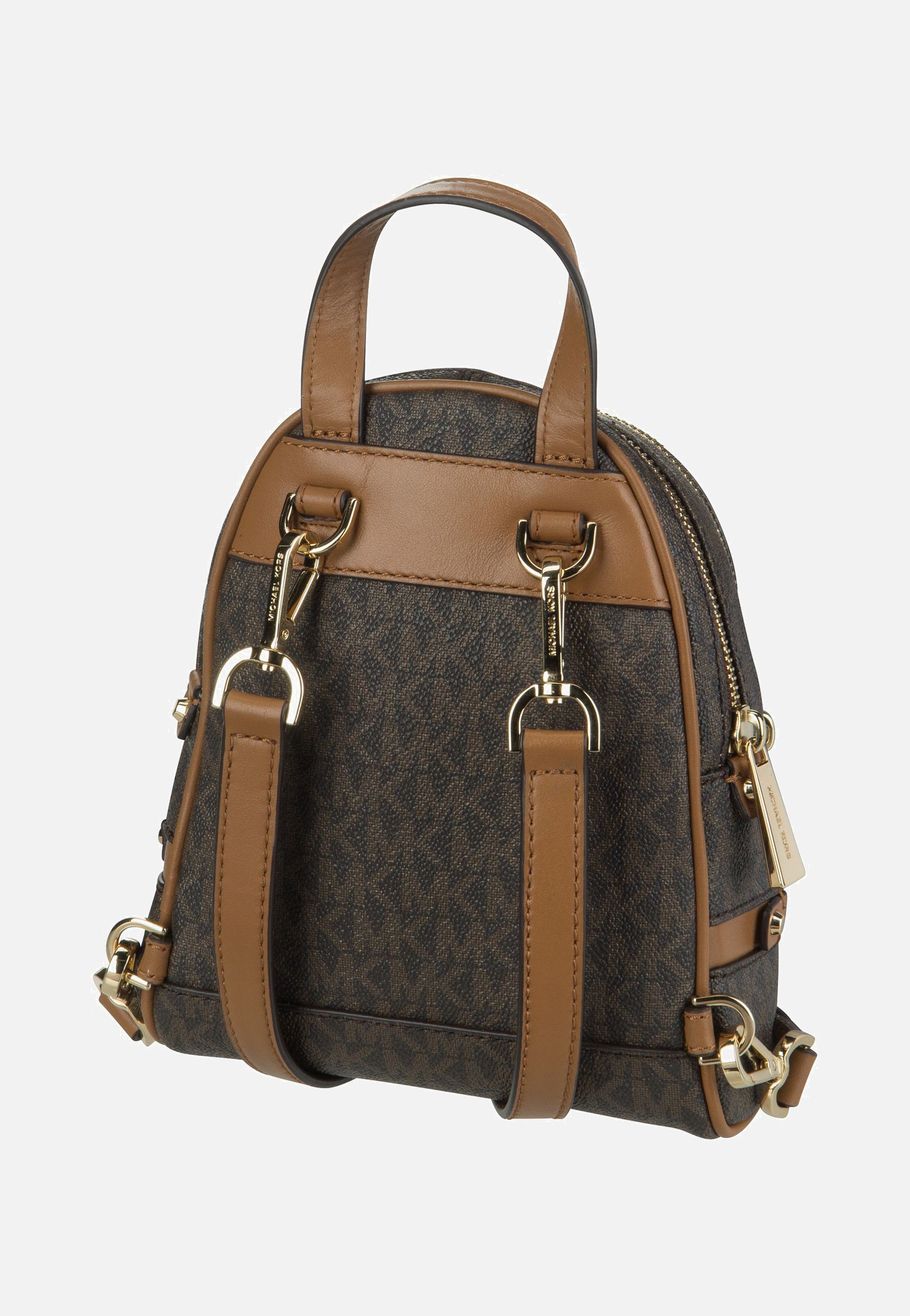 Michael Kors Rhea Zip XS MK Signature Brown Rucksack