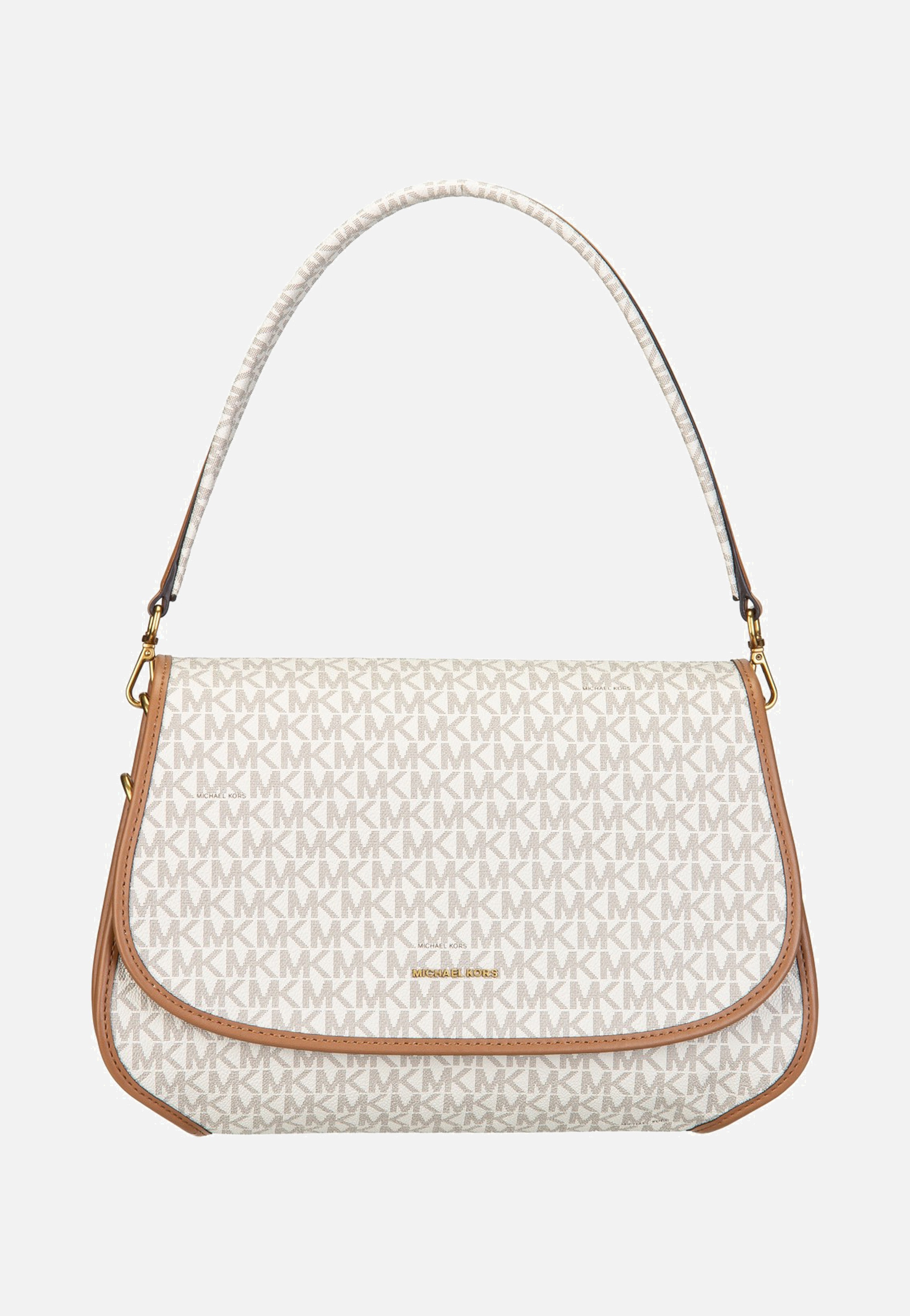 Michael Kors Holmes Medium Conv Msgr Vanilla/Acorn Shoulder Bag