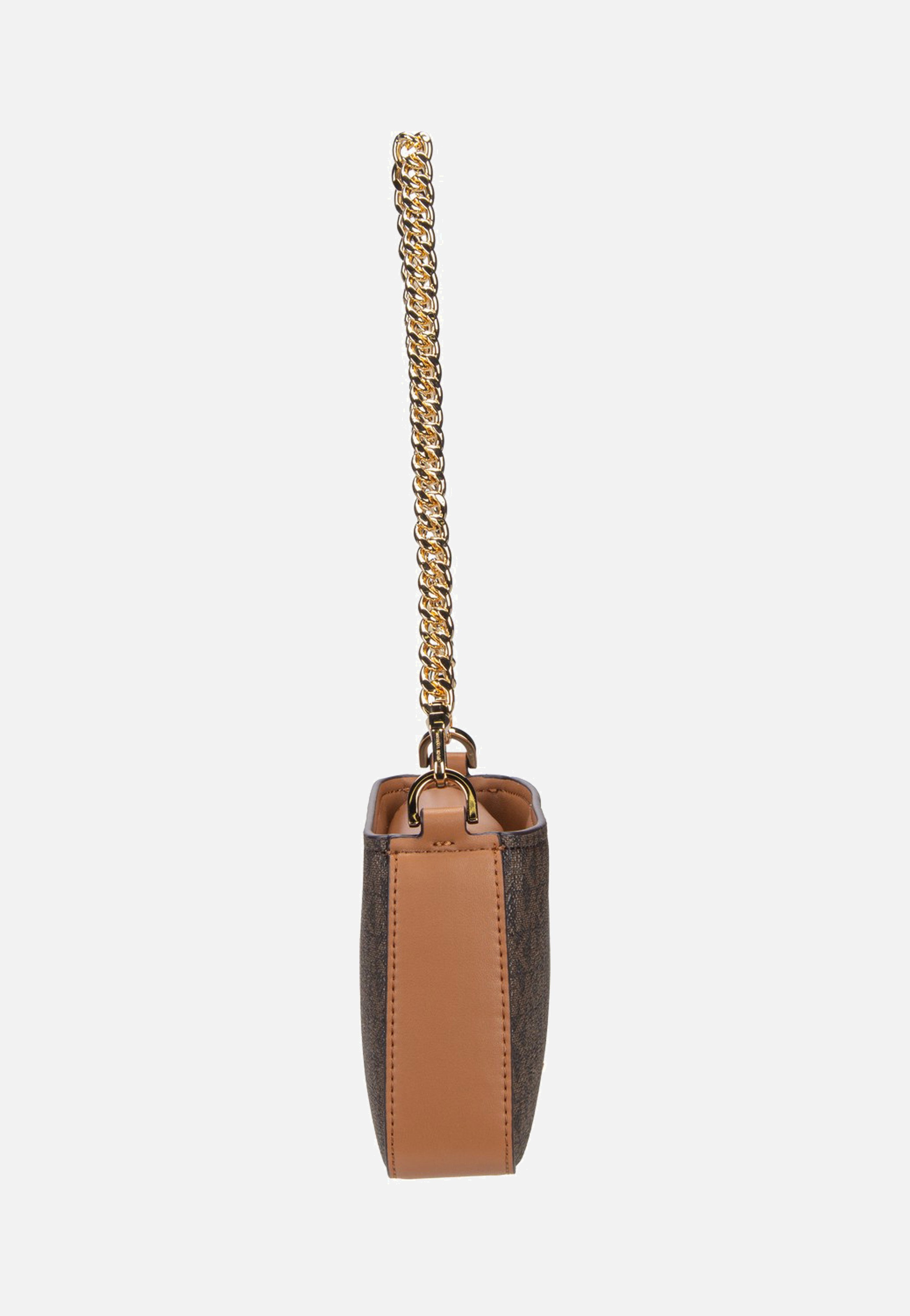 Michael Kors Bryant SM Conv Xbody Pouchette Brown/Acorn Evening Bag