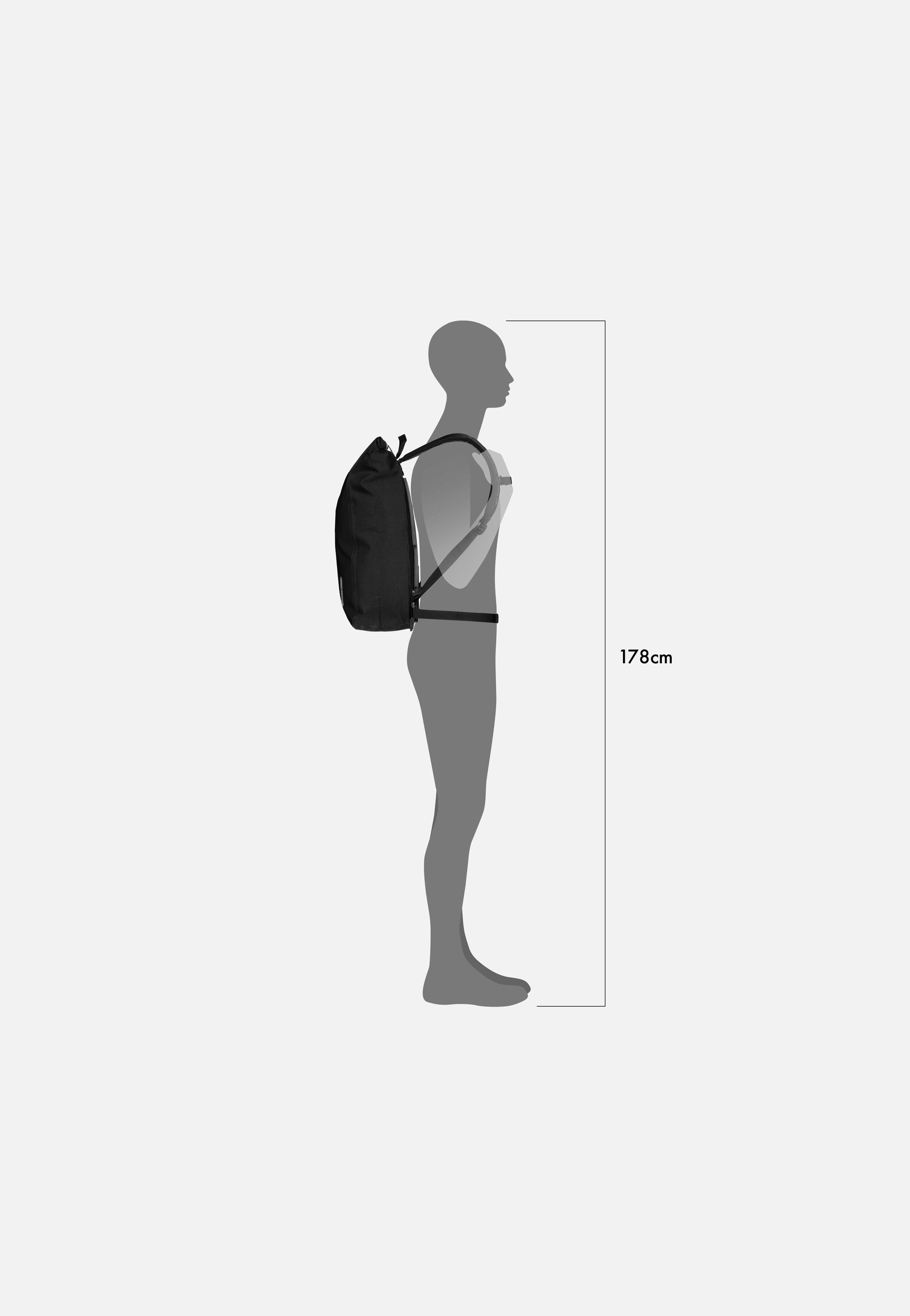 ORTLIEB Velocity 23L Schwarz Rolltop Rucksack