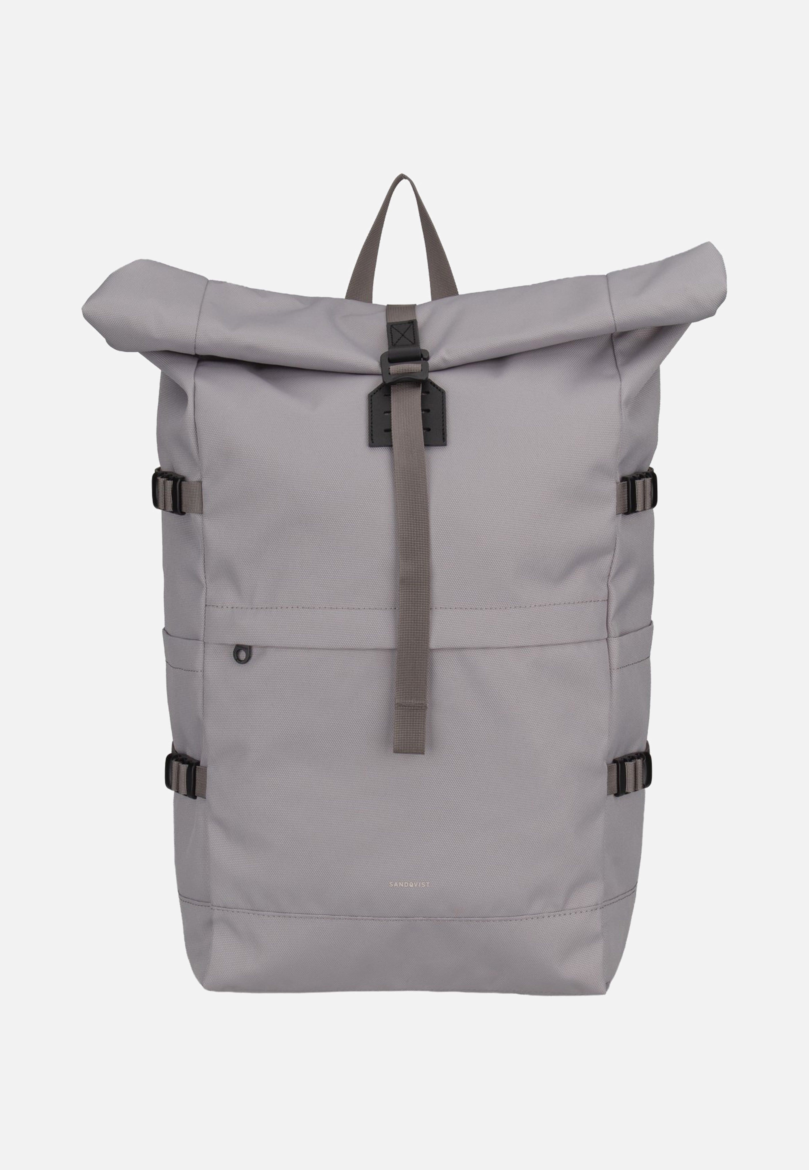 Sandqvist Icon BP L Light Grey Rolltop Rucksack