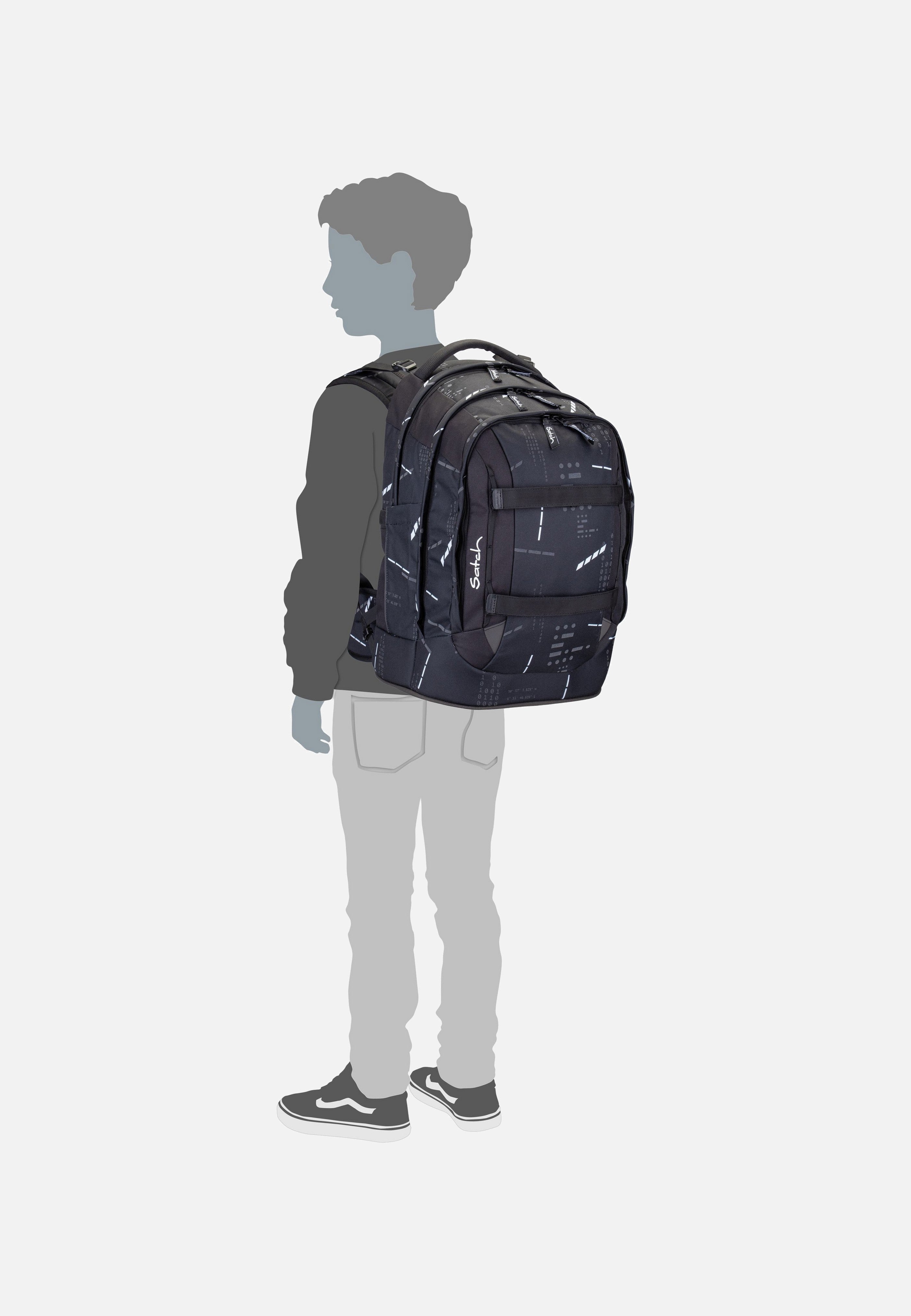 satch satch Pack Reflective Bright Faces School Bag