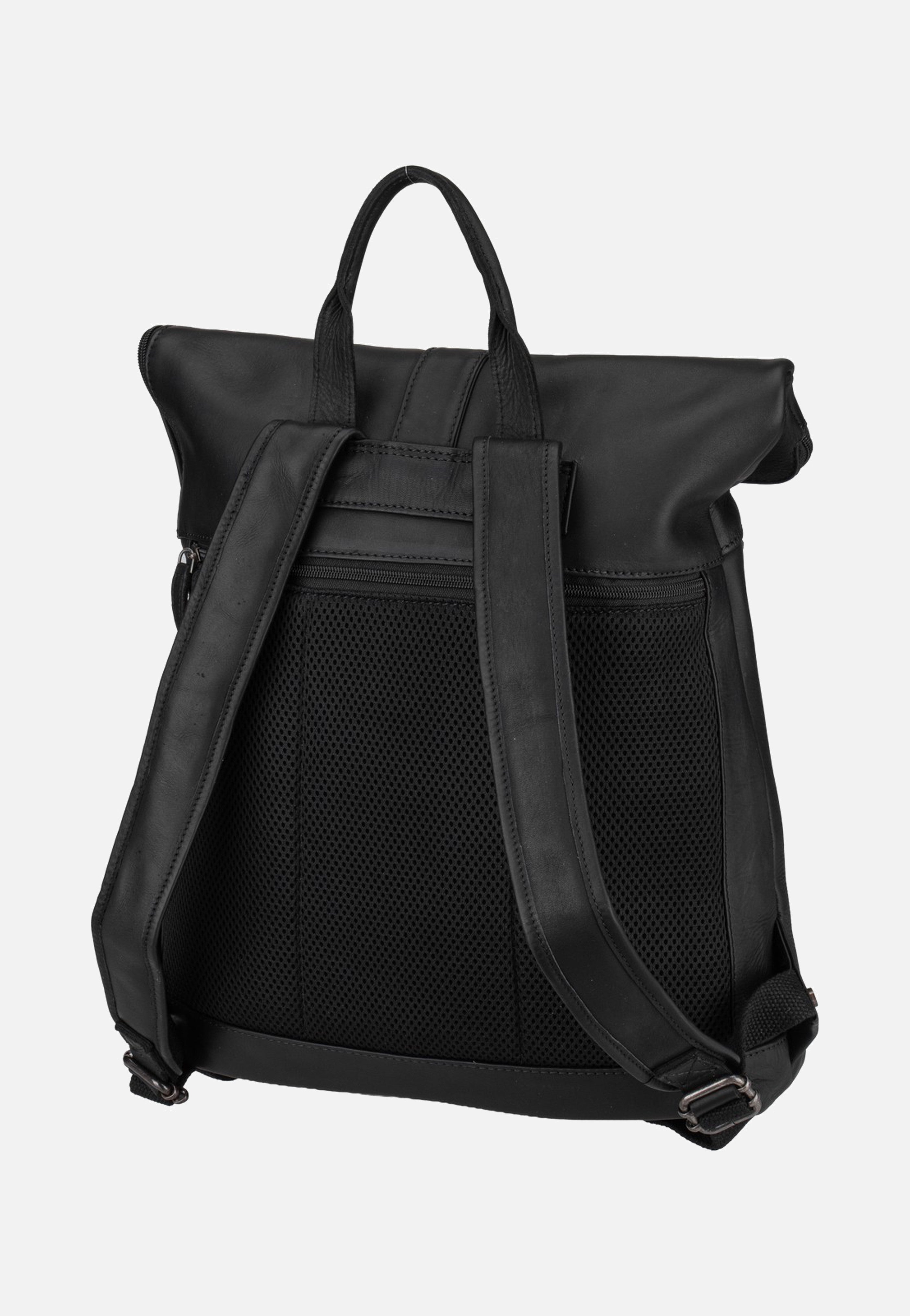 The Chesterfield Brand Larsson 0338 Black Rolltop Rucksack