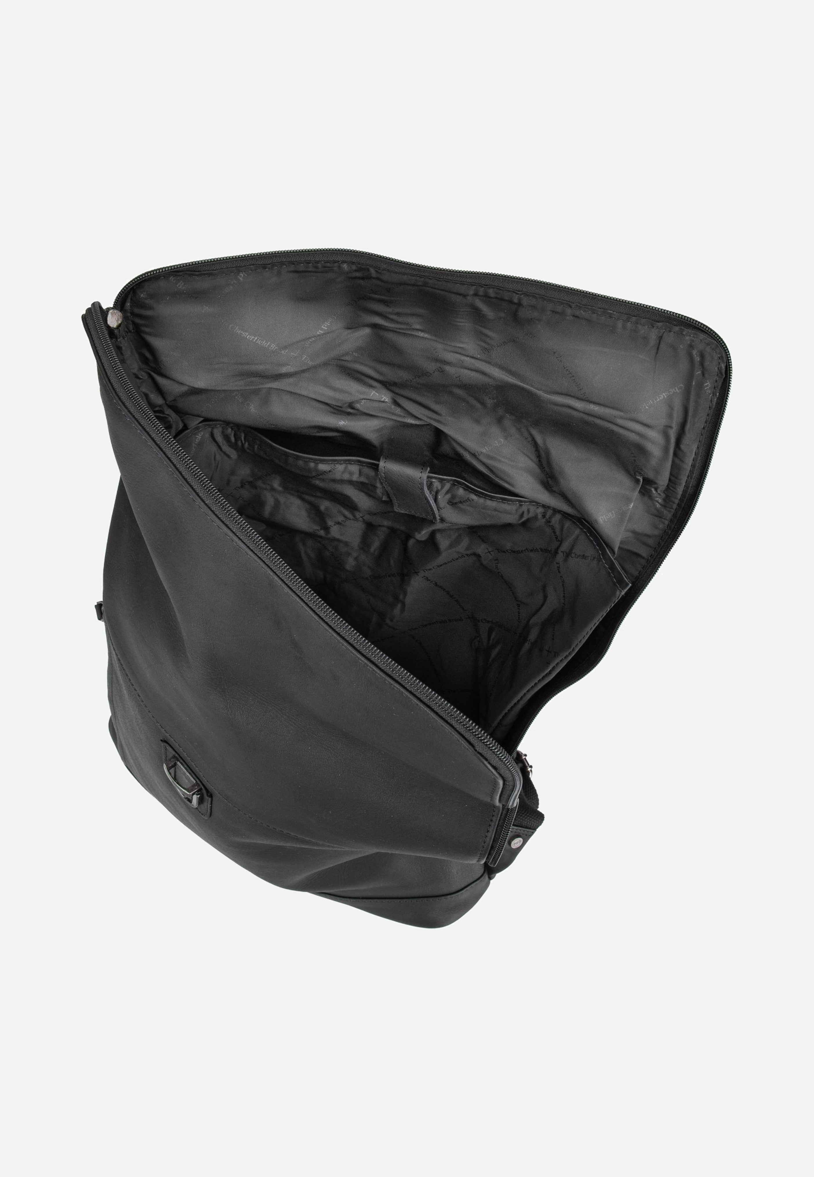 The Chesterfield Brand Larsson 0338 Black Rolltop Rucksack