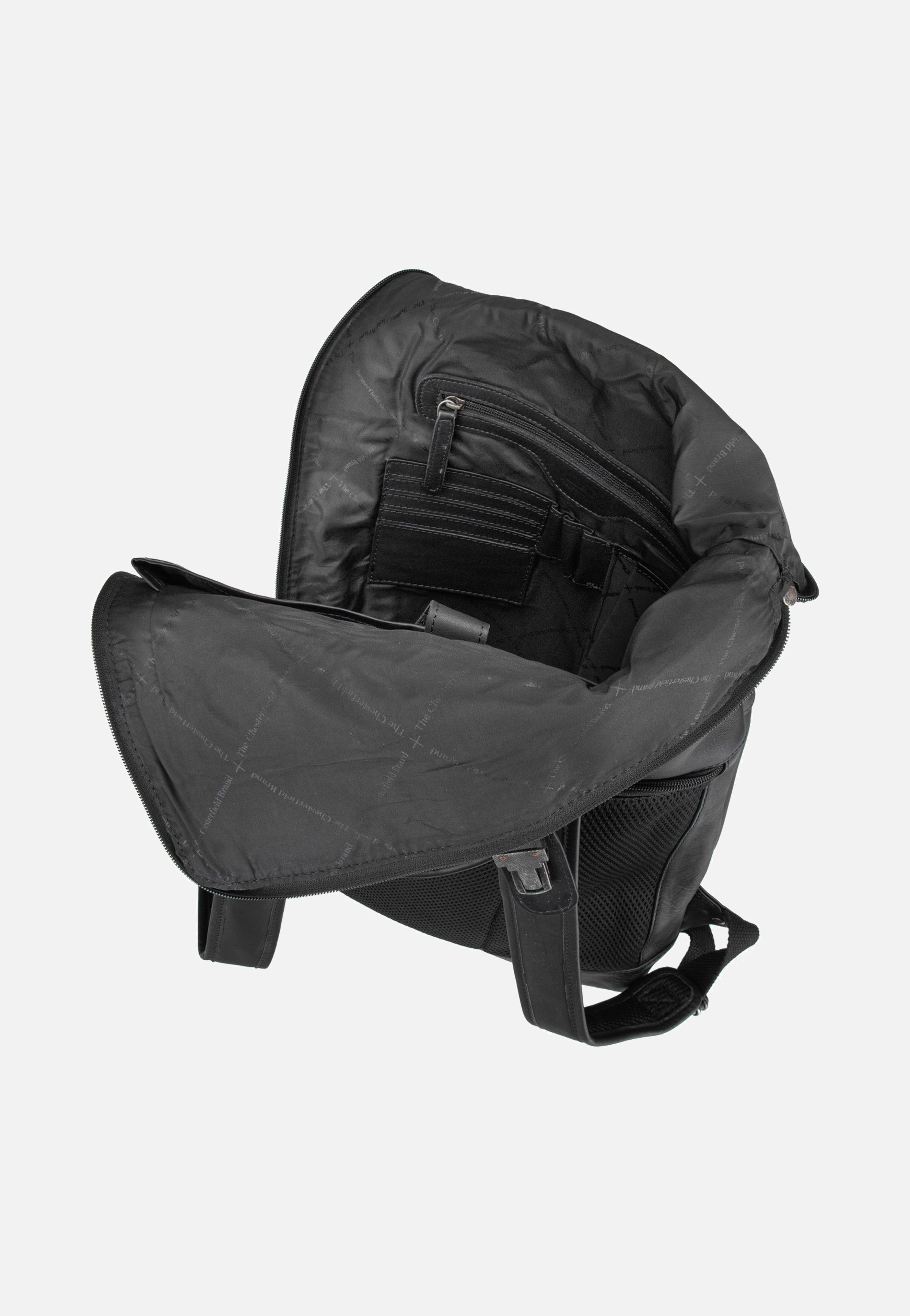 The Chesterfield Brand Larsson 0338 Black Rolltop Rucksack